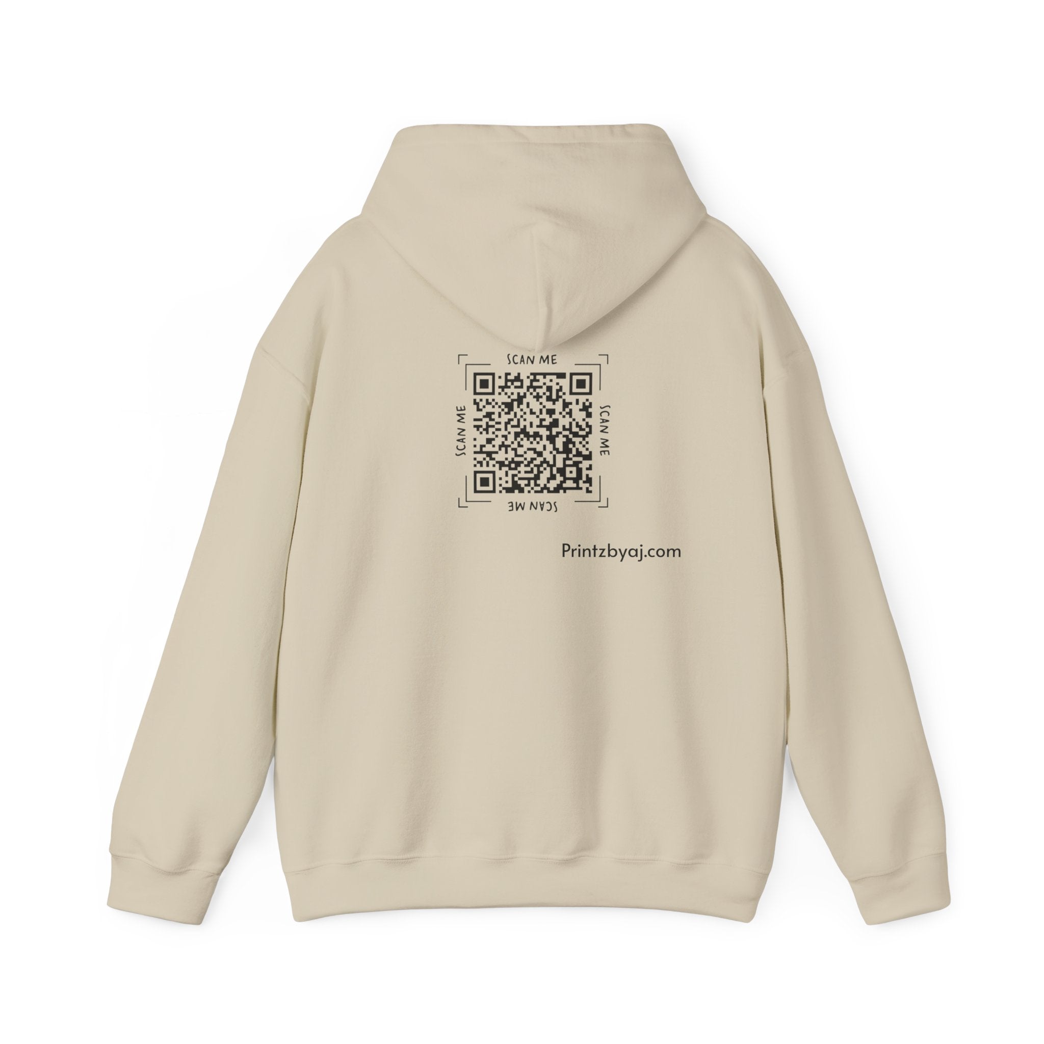 Beast Mode Emoji Hoodie with QR Code Back — Funny Gym Motivation Sweatshirt