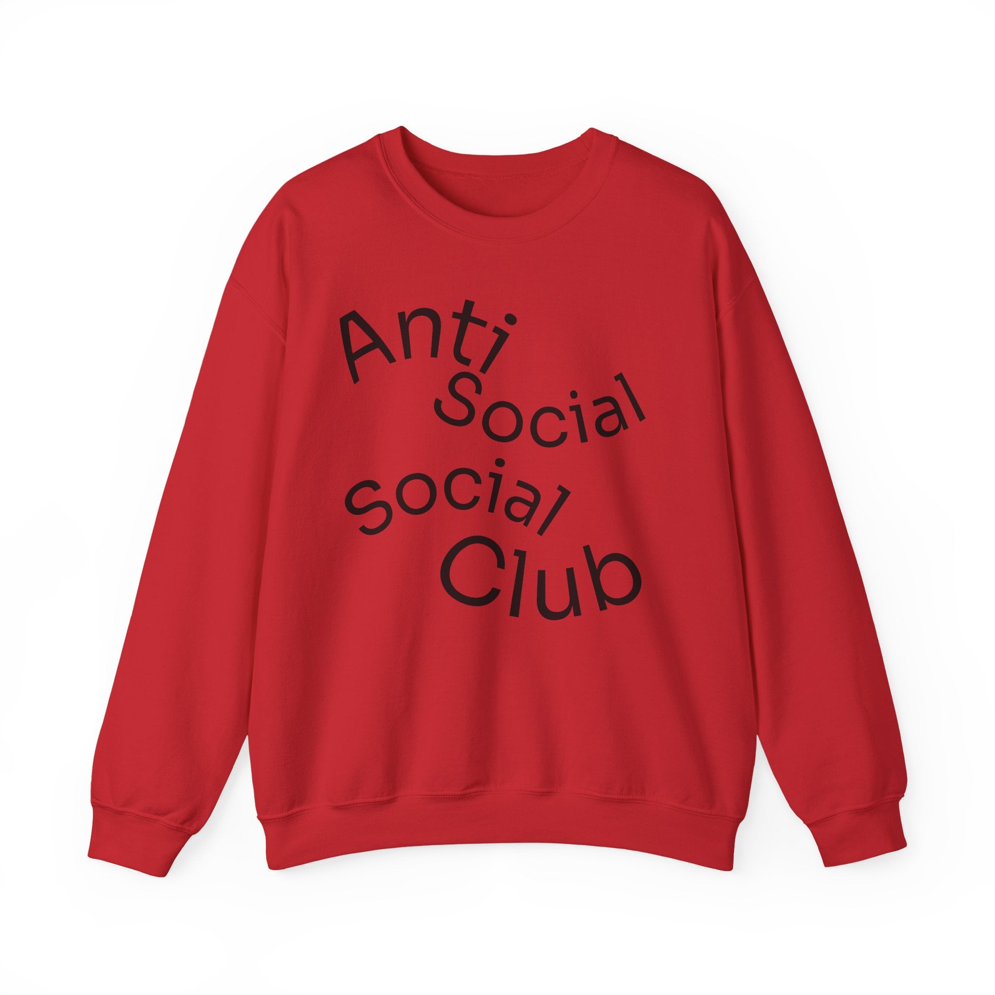 Crewneck Sweatshirt - "Anti Social Social Club" Front Logo & 6 Feet Social Distancing Back Graphic