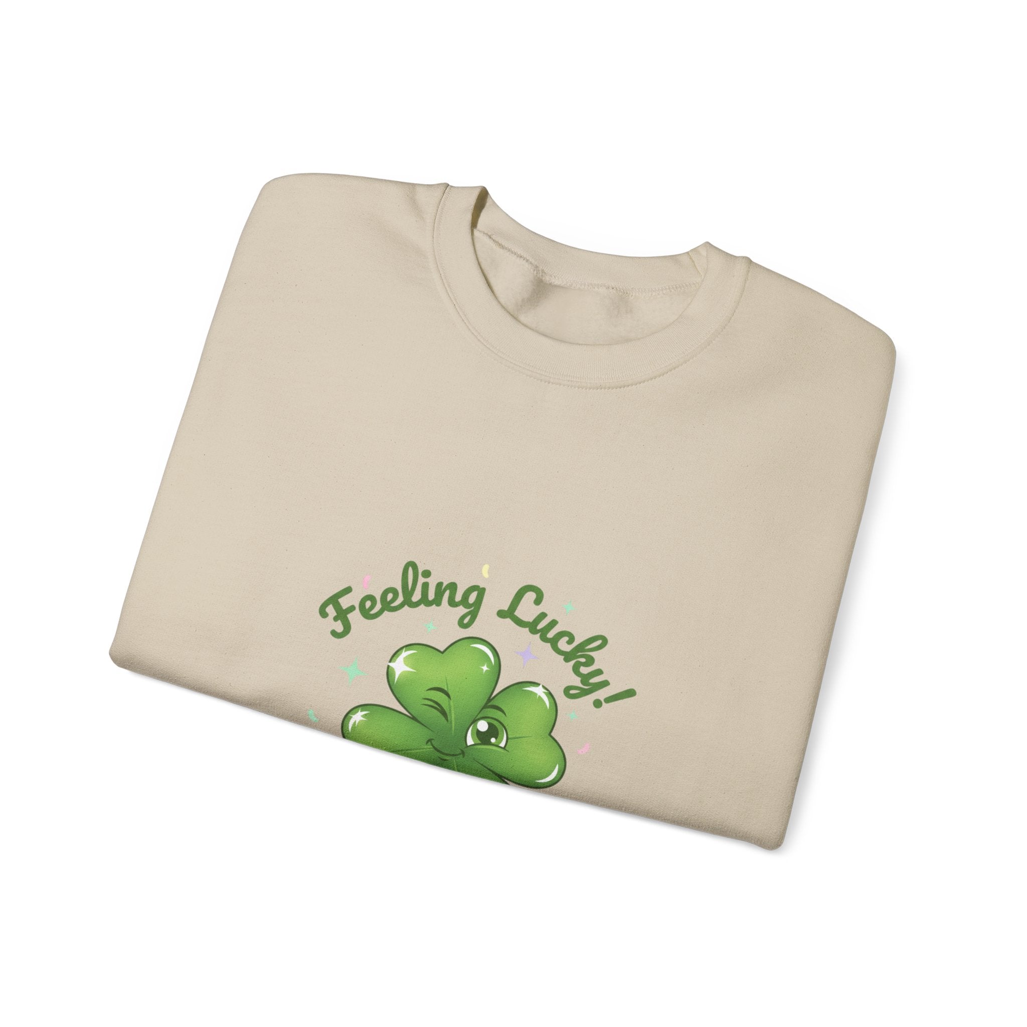 Feeling Lucky Clover Crewneck Sweatshirt | luck energy shirt, green luck design