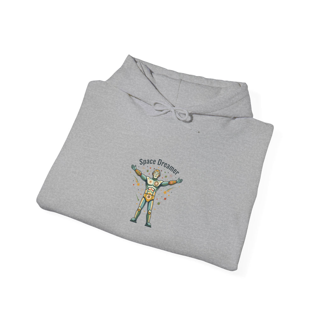 Mid-Century Space Art Hoodie | Retro-Futurism, Starburst Rocket