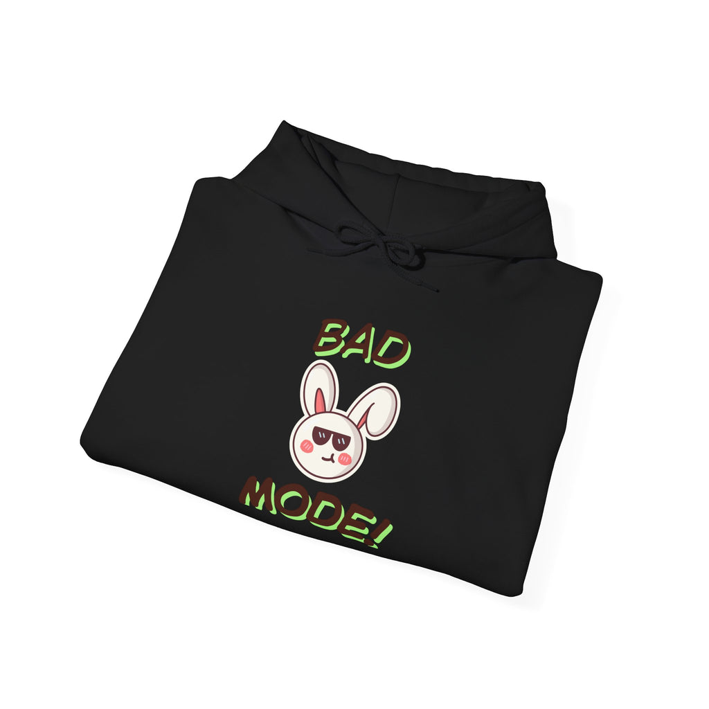 Bad "Bunny" Mode Hoodie — Cute Bunny 'Bad Mode!' Front + 'Scan Me' QR Back