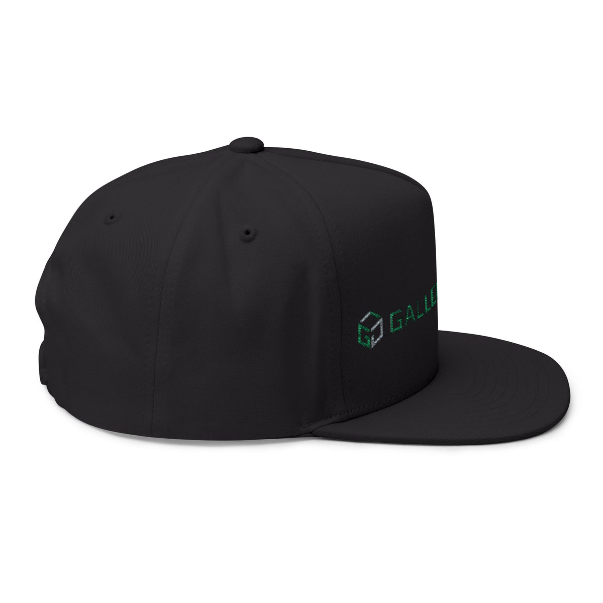 Embroidered Flat Bill Cap — GalleherDuffy Logo Snapback