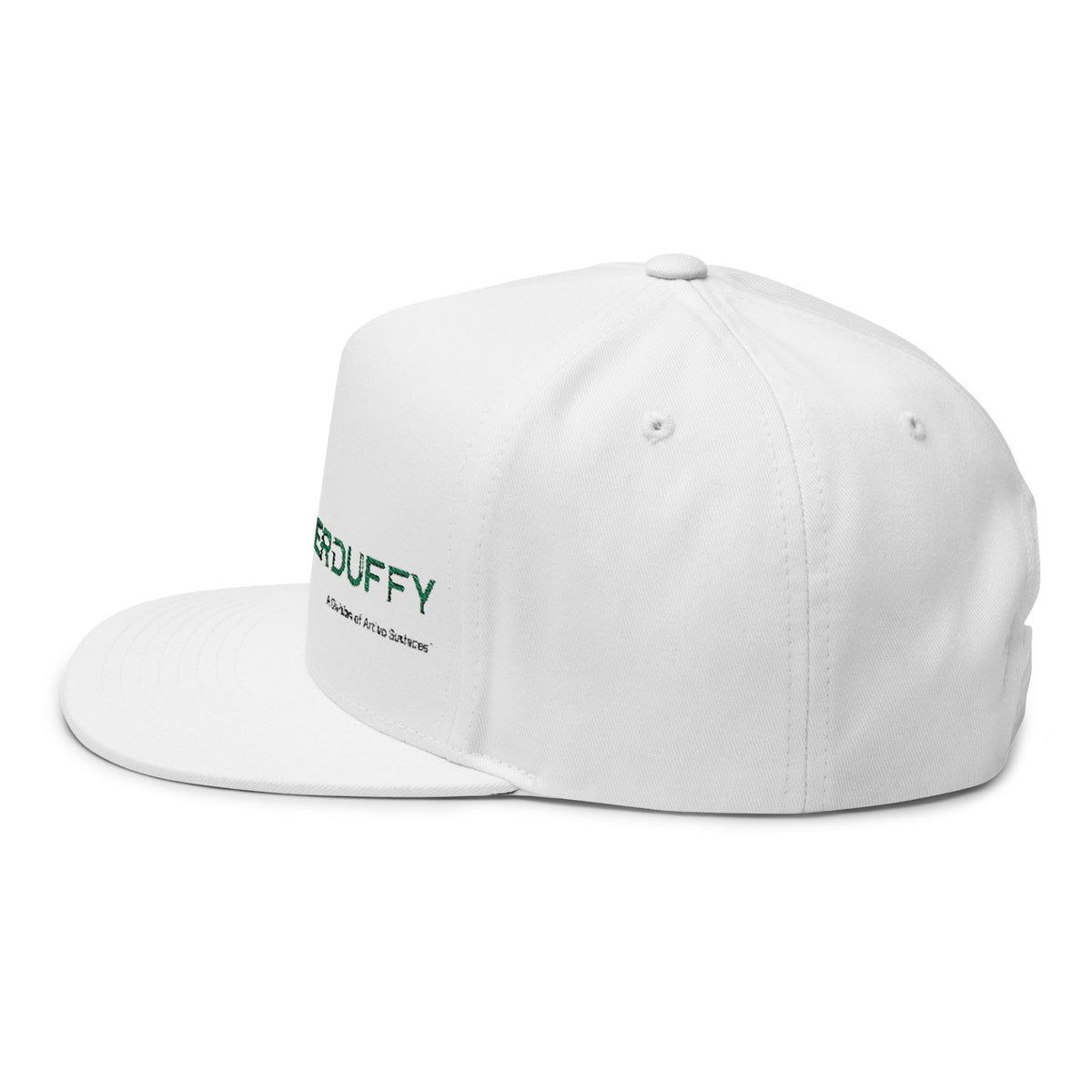 Embroidered Flat Bill Cap — GalleherDuffy Logo Snapback