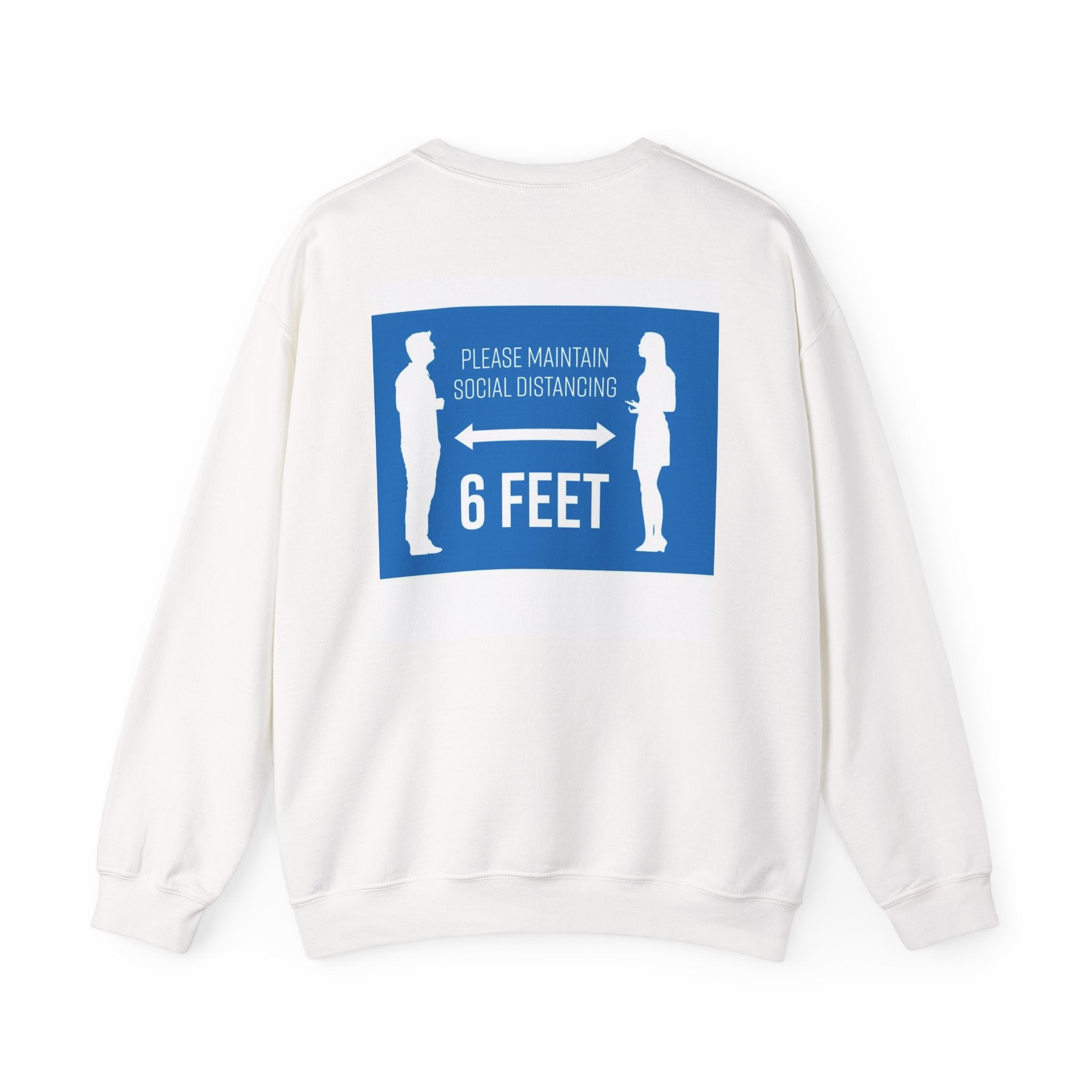 Crewneck Sweatshirt - "Anti Social Social Club" Front Logo & 6 Feet Social Distancing Back Graphic