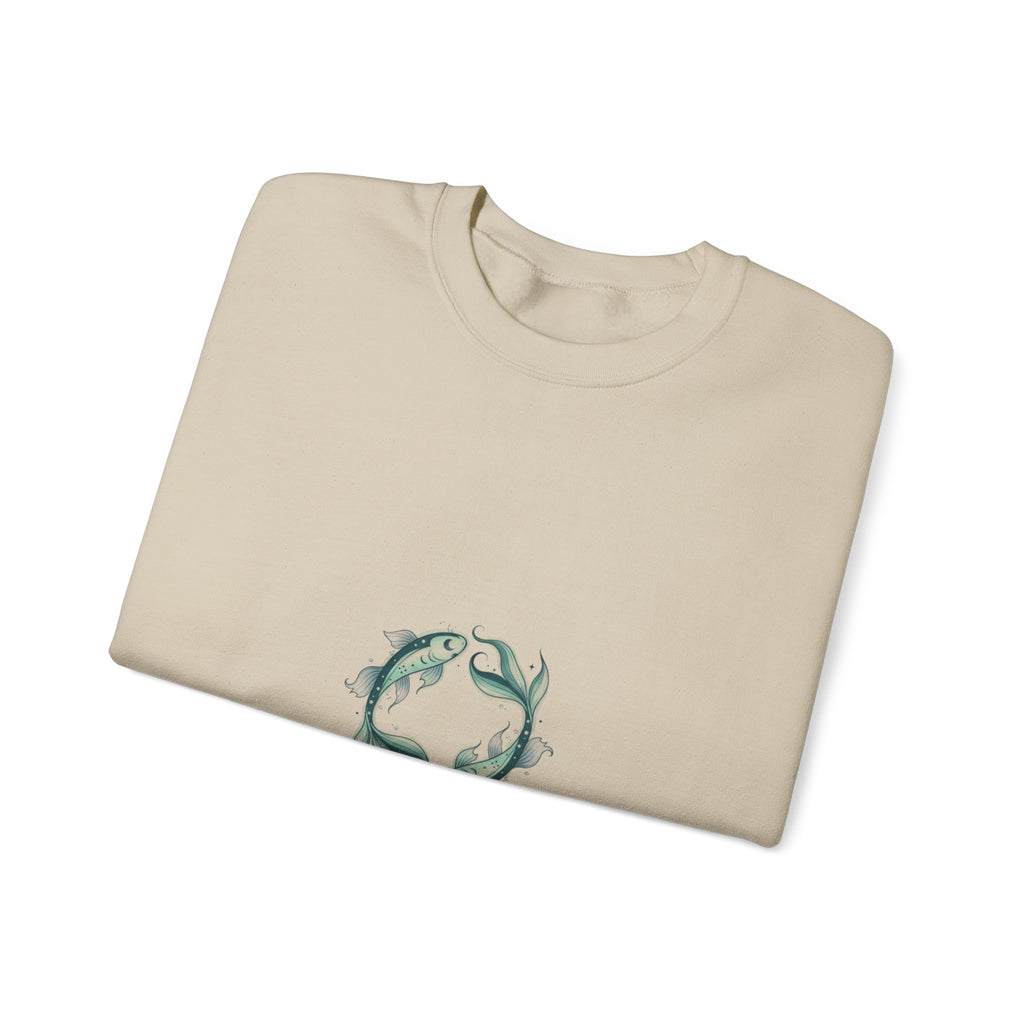 Pisces ribbon fish illustration Sweatshirt | zodiac Pisces symbol, duality art