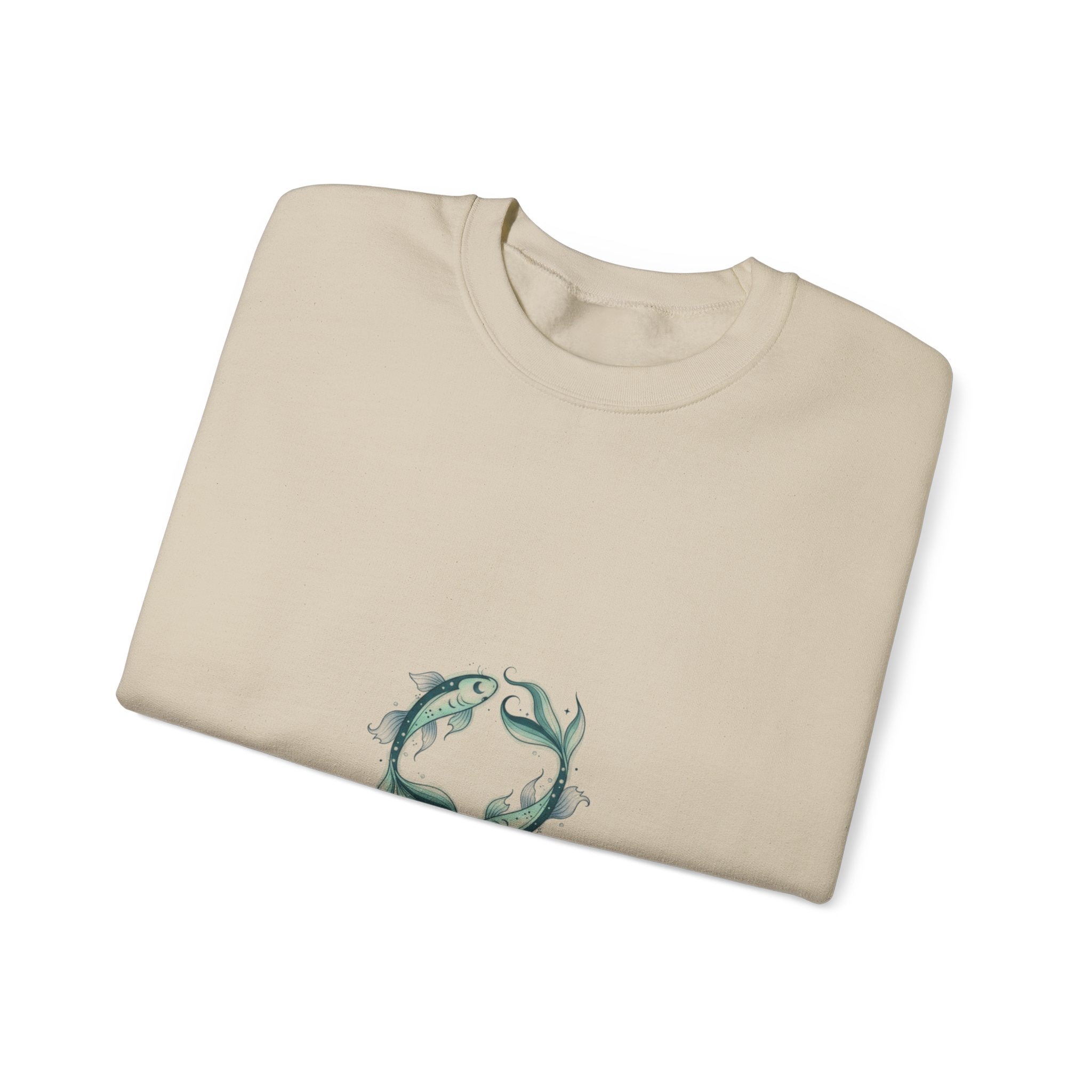 Pisces ribbon fish illustration Sweatshirt | zodiac Pisces symbol, duality art