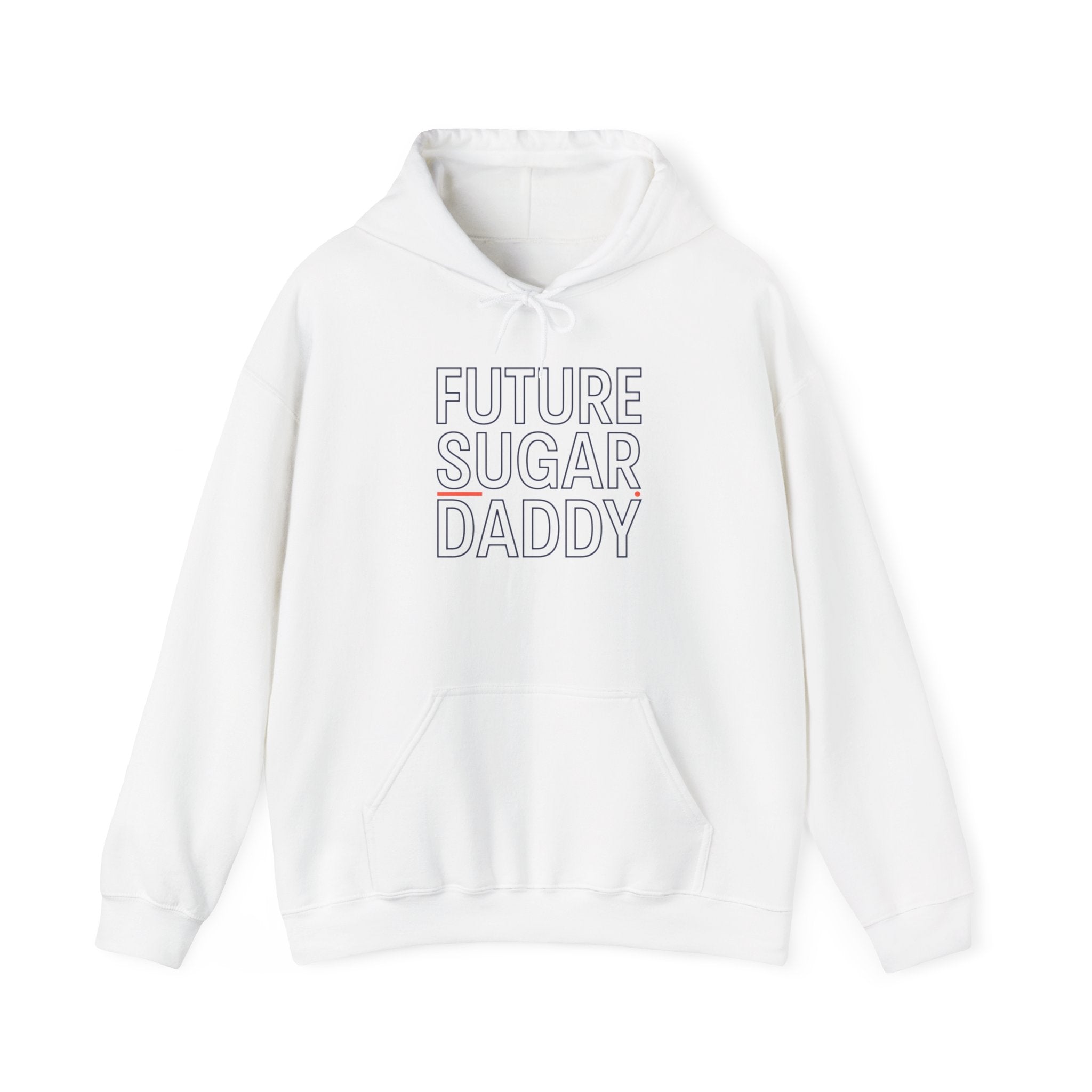 Outline Text "Hollow" Typography Hoodie | minimalist outline font, stencil-effect