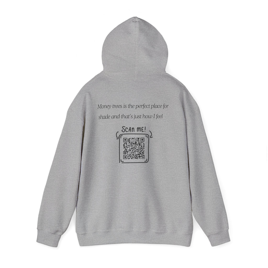 Hoodie — "Shade & Rest" QR Tree Sketch Hoodie