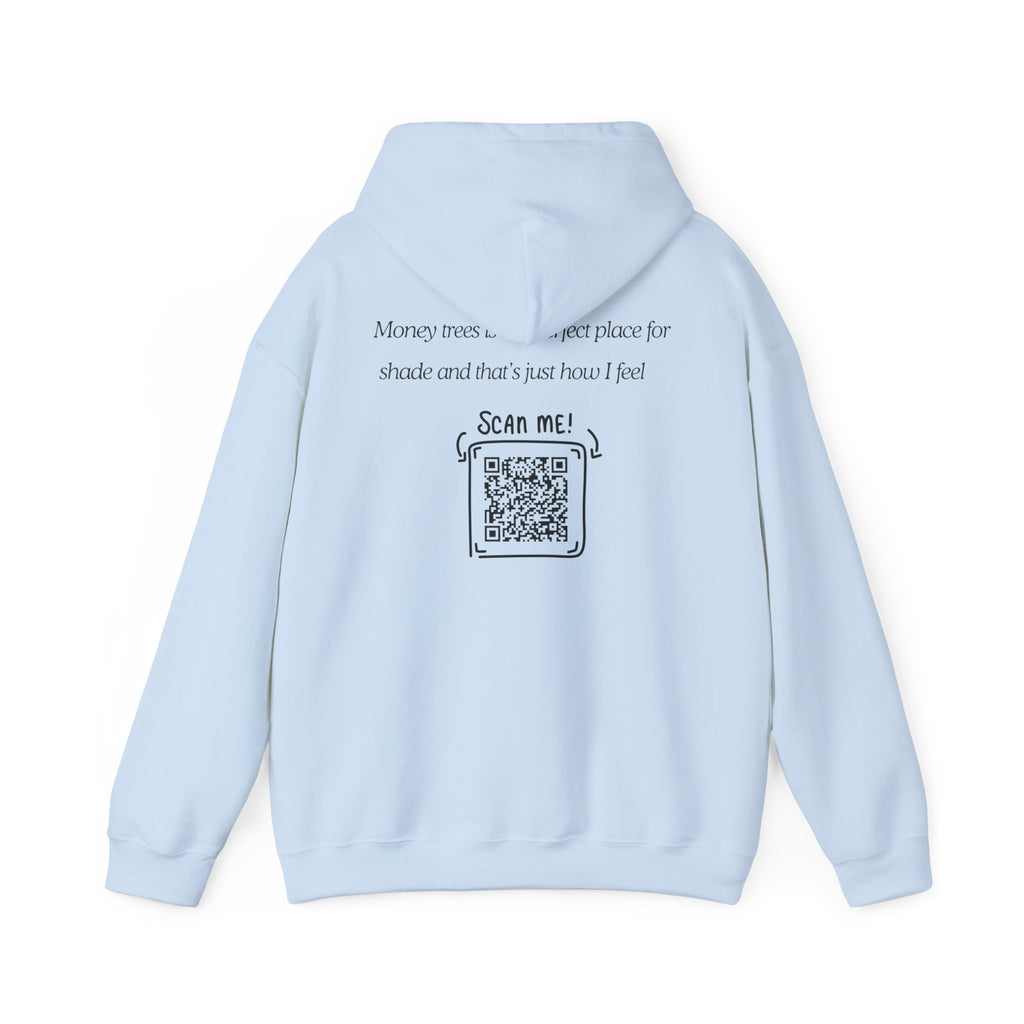 Hoodie — "Shade & Rest" QR Tree Sketch Hoodie