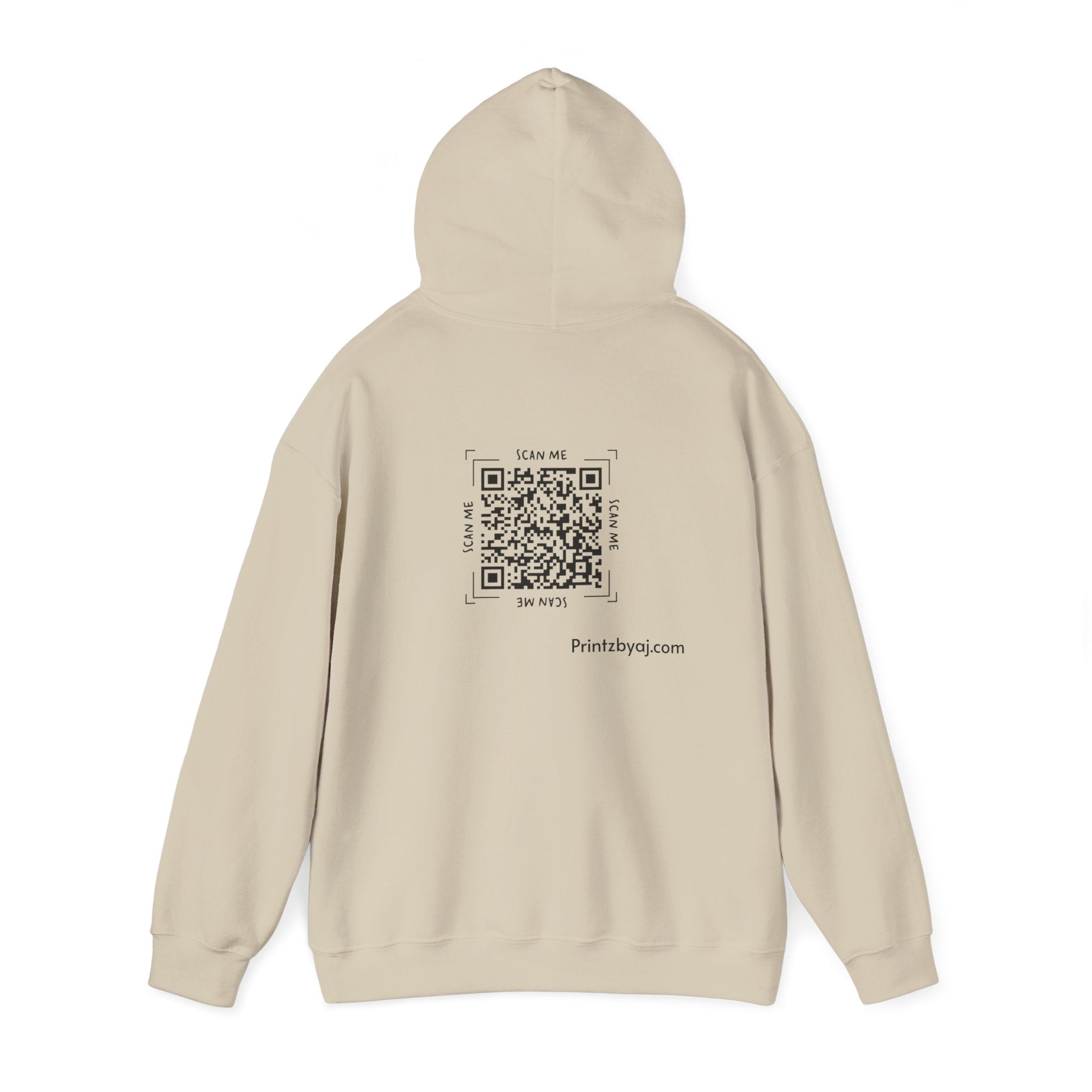 Beast Mode Emoji Hoodie with QR Code Back — Funny Gym Motivation Sweatshirt