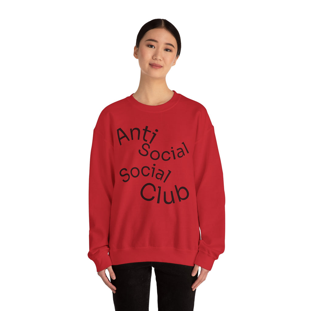 Crewneck Sweatshirt - "Anti Social Social Club" Front Logo & 6 Feet Social Distancing Back Graphic