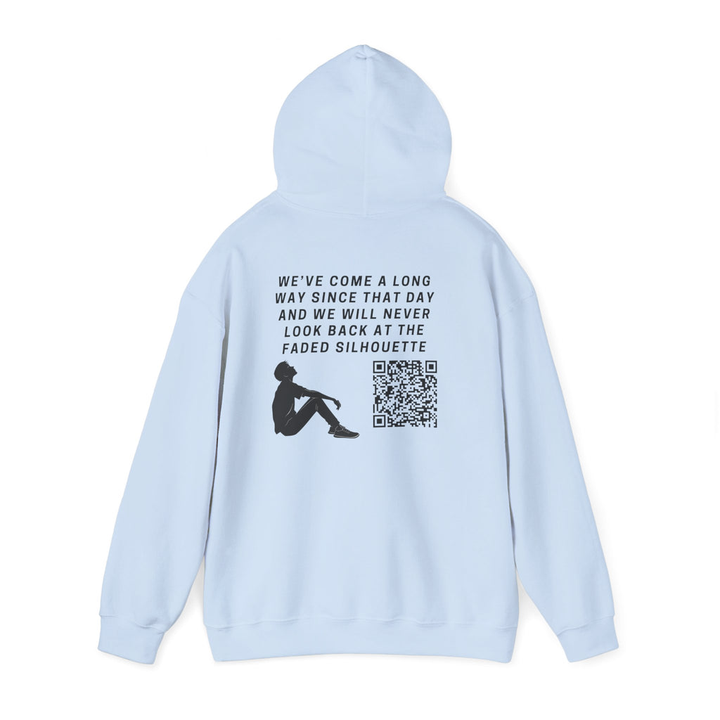 Hoodie — "Press Play fast forward "Emoji Pullover with QR Code Back