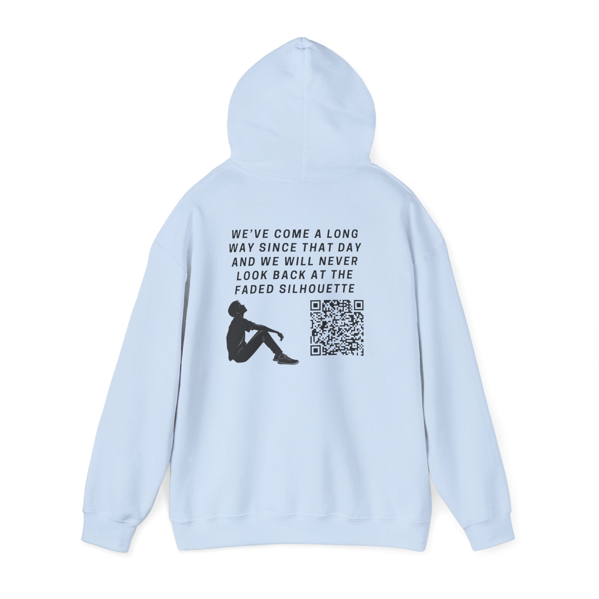 Hoodie — "Press Play fast forward "Emoji Pullover with QR Code Back