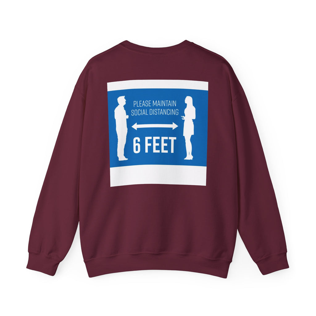 Crewneck Sweatshirt - "Anti Social Social Club" Front Logo & 6 Feet Social Distancing Back Graphic