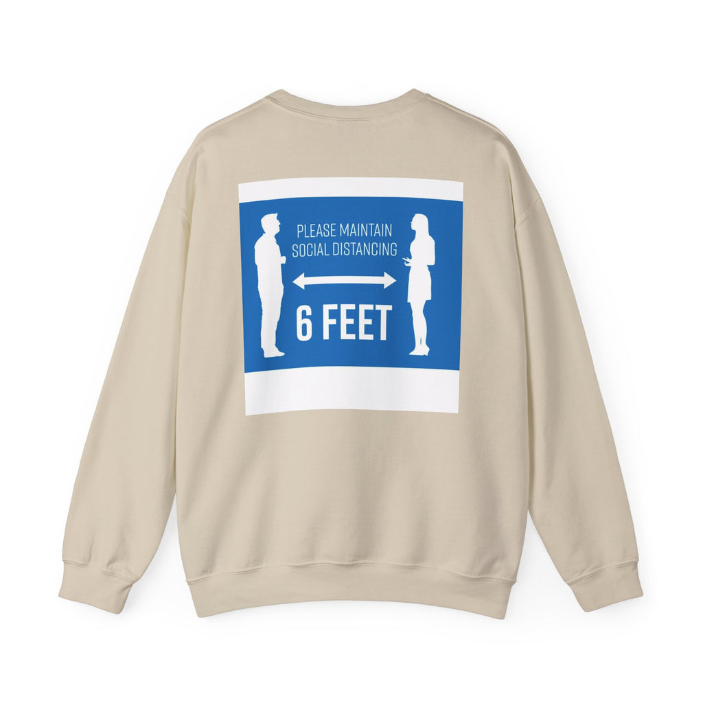 Crewneck Sweatshirt - "Anti Social Social Club" Front Logo & 6 Feet Social Distancing Back Graphic