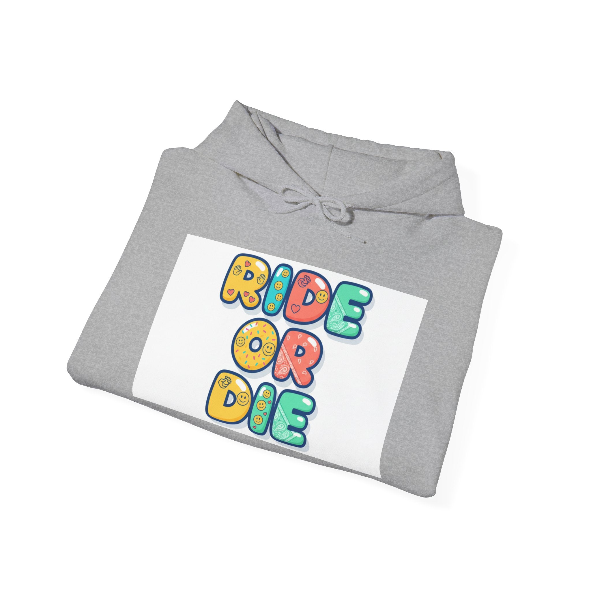 Ride Or Die Hoodie | Galentine’s Friendship Sweatshirt, Pink Red Chunky Type