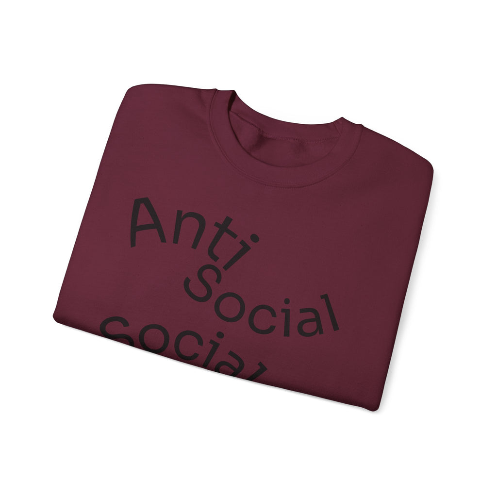 Crewneck Sweatshirt - "Anti Social Social Club" Front Logo & 6 Feet Social Distancing Back Graphic