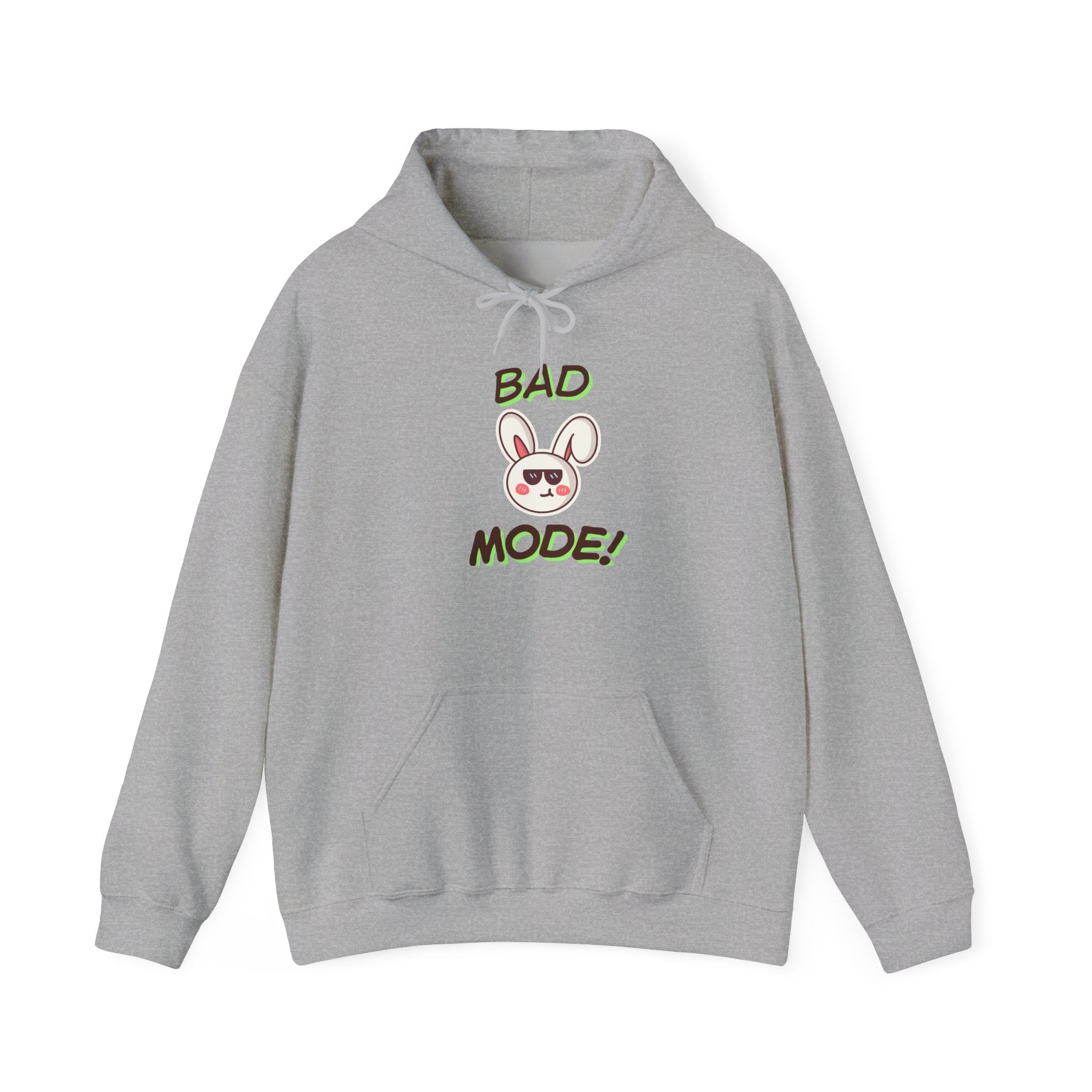 Bad "Bunny" Mode Hoodie — Cute Bunny 'Bad Mode!' Front + 'Scan Me' QR Back