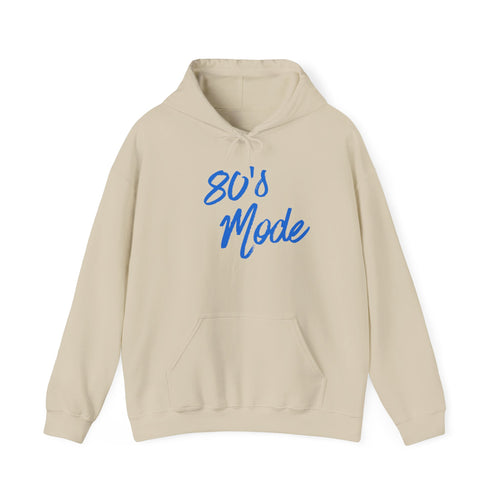 80's Mode Hoodie - Retro 1980s Script Pullover with Back QR Code