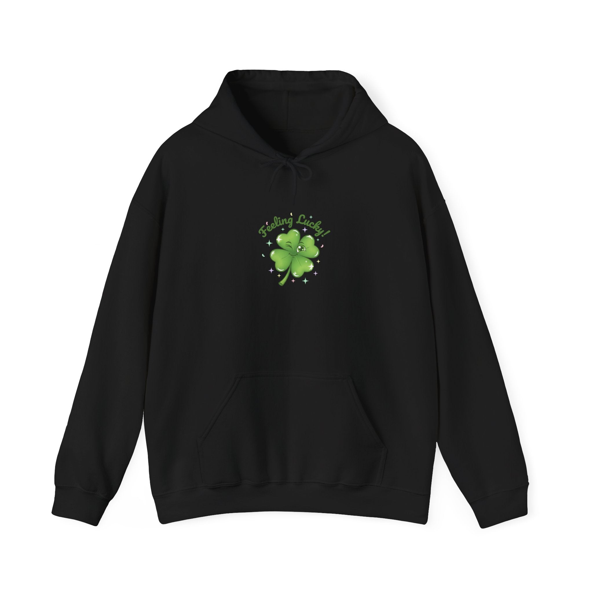 Feeling Lucky four leaf clover Hoodie | luck energy design, green luck
