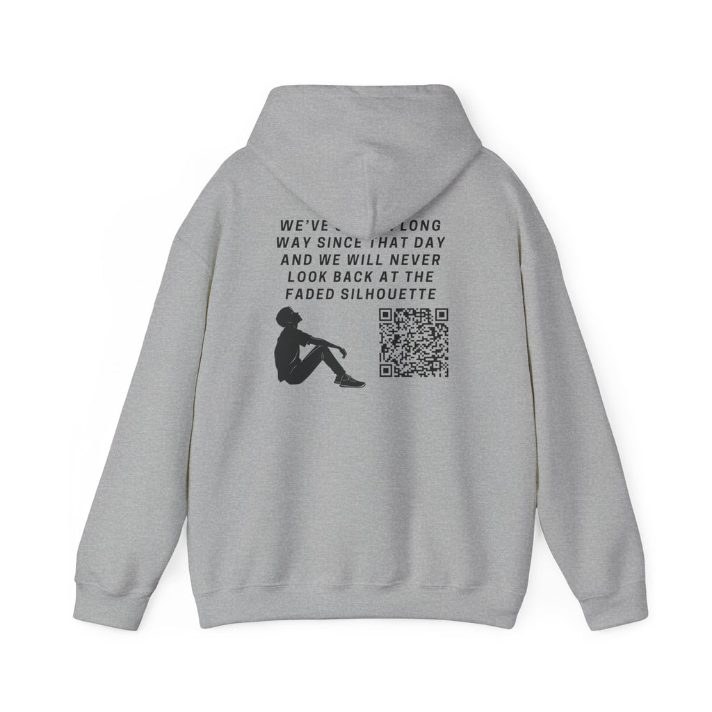 Hoodie — "Press Play fast forward "Emoji Pullover with QR Code Back