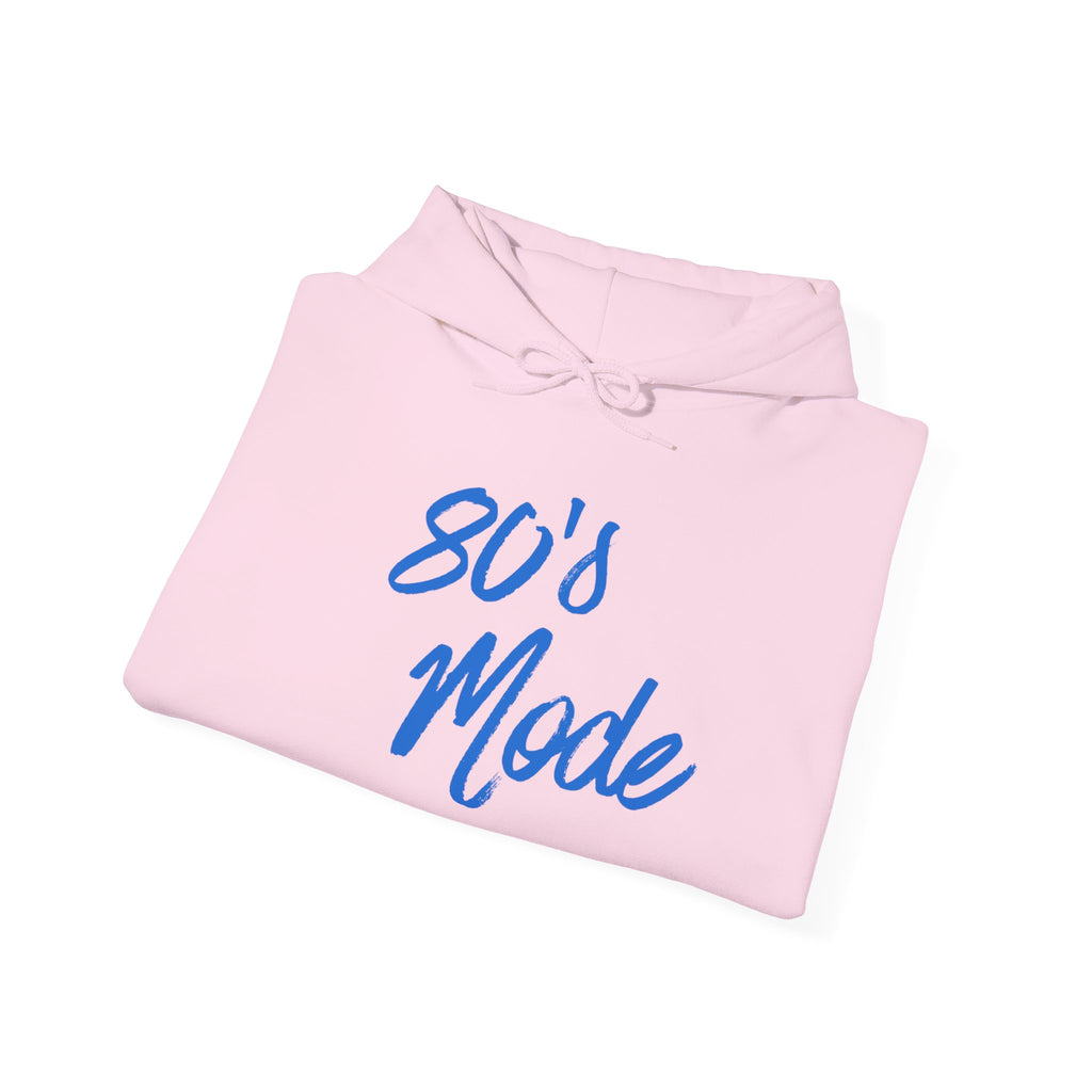 80's Mode Hoodie - Retro 1980s Script Pullover with Back QR Code