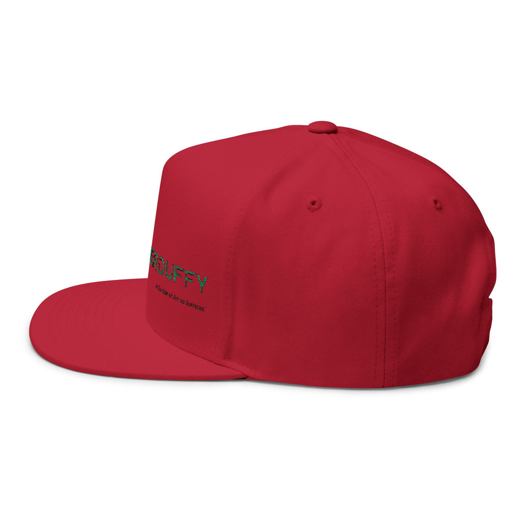 Embroidered Flat Bill Cap — GalleherDuffy Logo Snapback