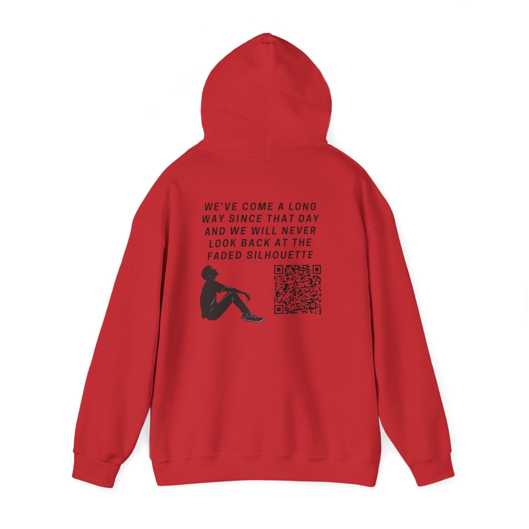 Hoodie — "Press Play fast forward "Emoji Pullover with QR Code Back