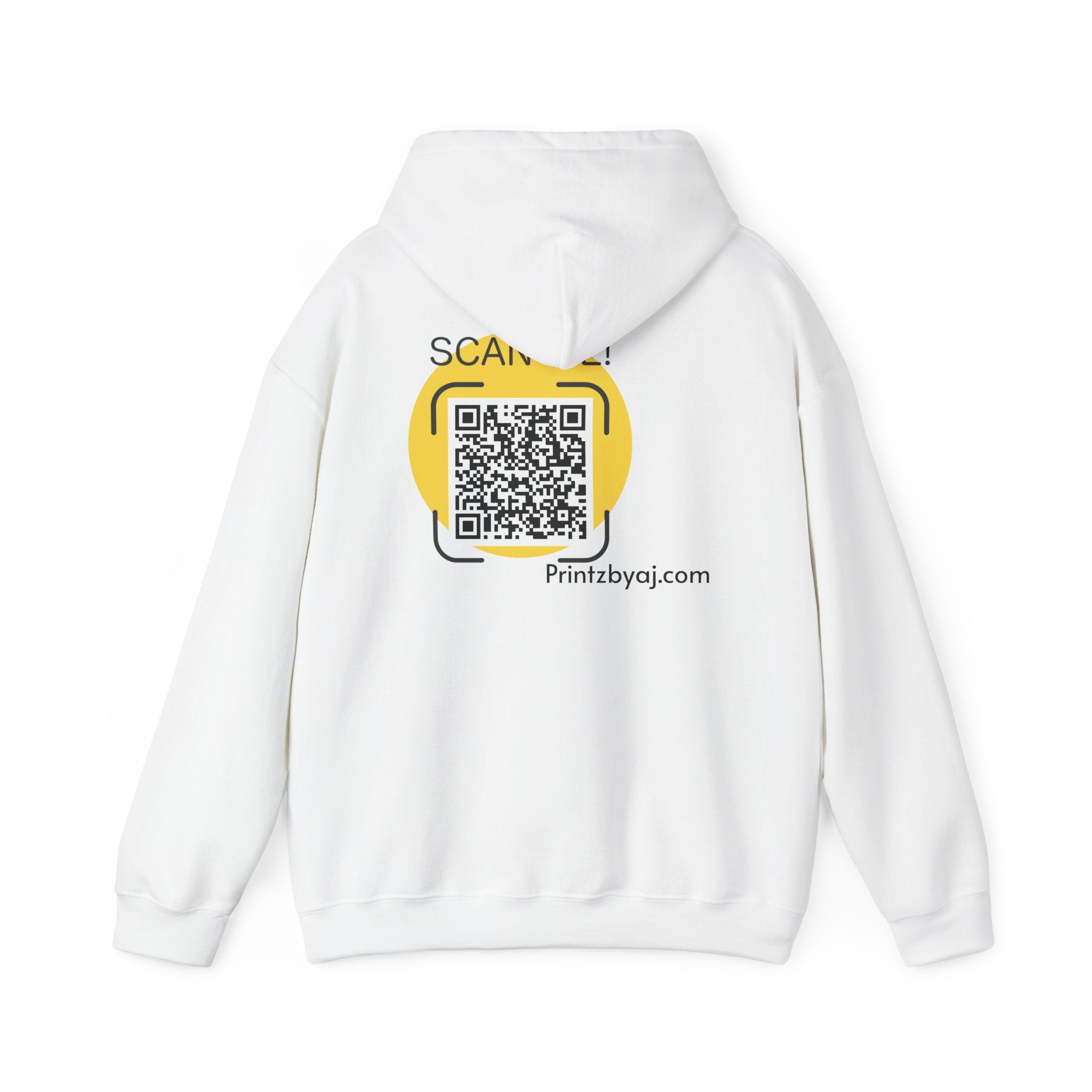 80's Mode Hoodie - Retro 1980s Script Pullover with Back QR Code