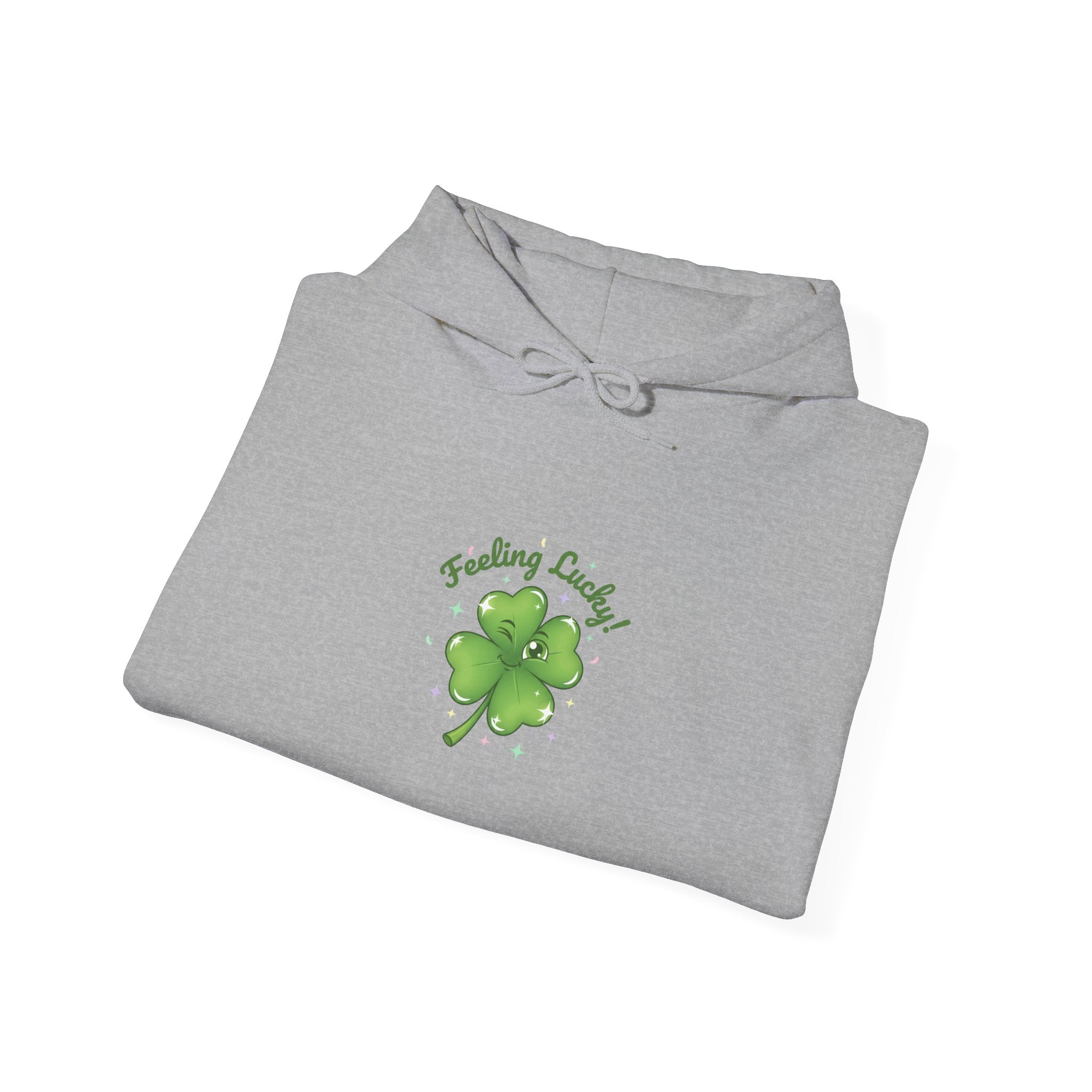 Feeling Lucky four leaf clover Hoodie | luck energy design, green luck