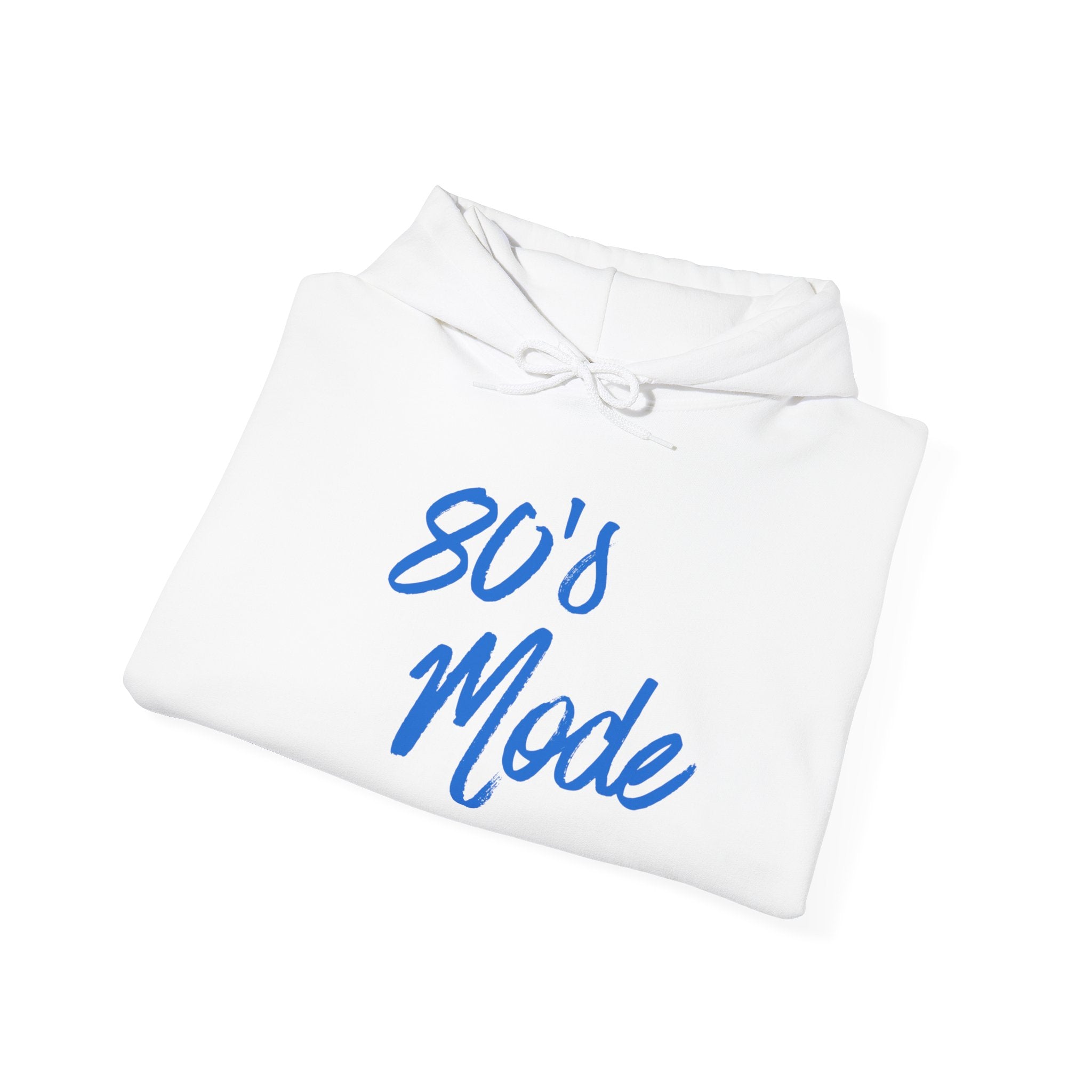 80's Mode Hoodie - Retro 1980s Script Pullover with Back QR Code