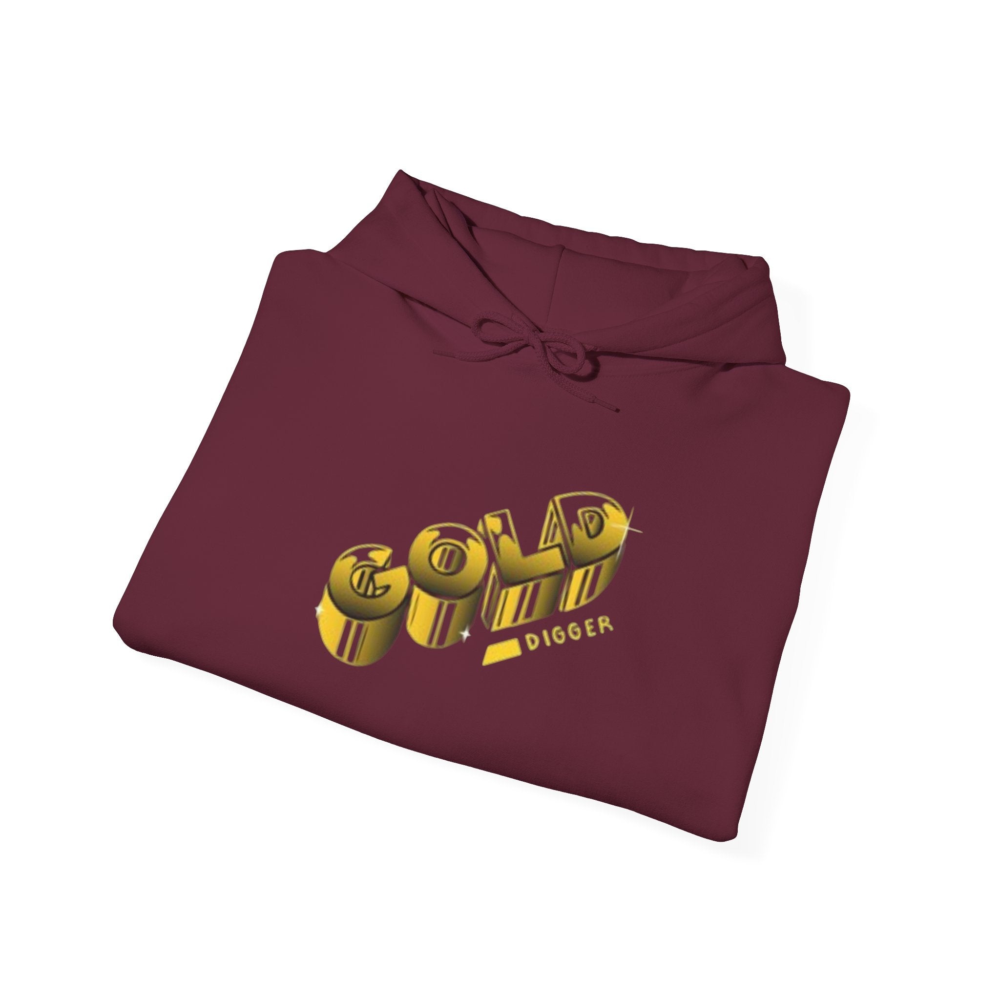 Graphic Hoodie — 3D Gold 'OWO' Design with QR Back Print