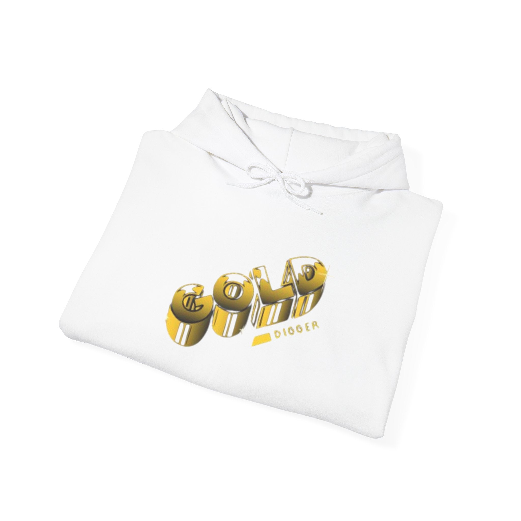 Graphic Hoodie — 3D Gold 'OWO' Design with QR Back Print