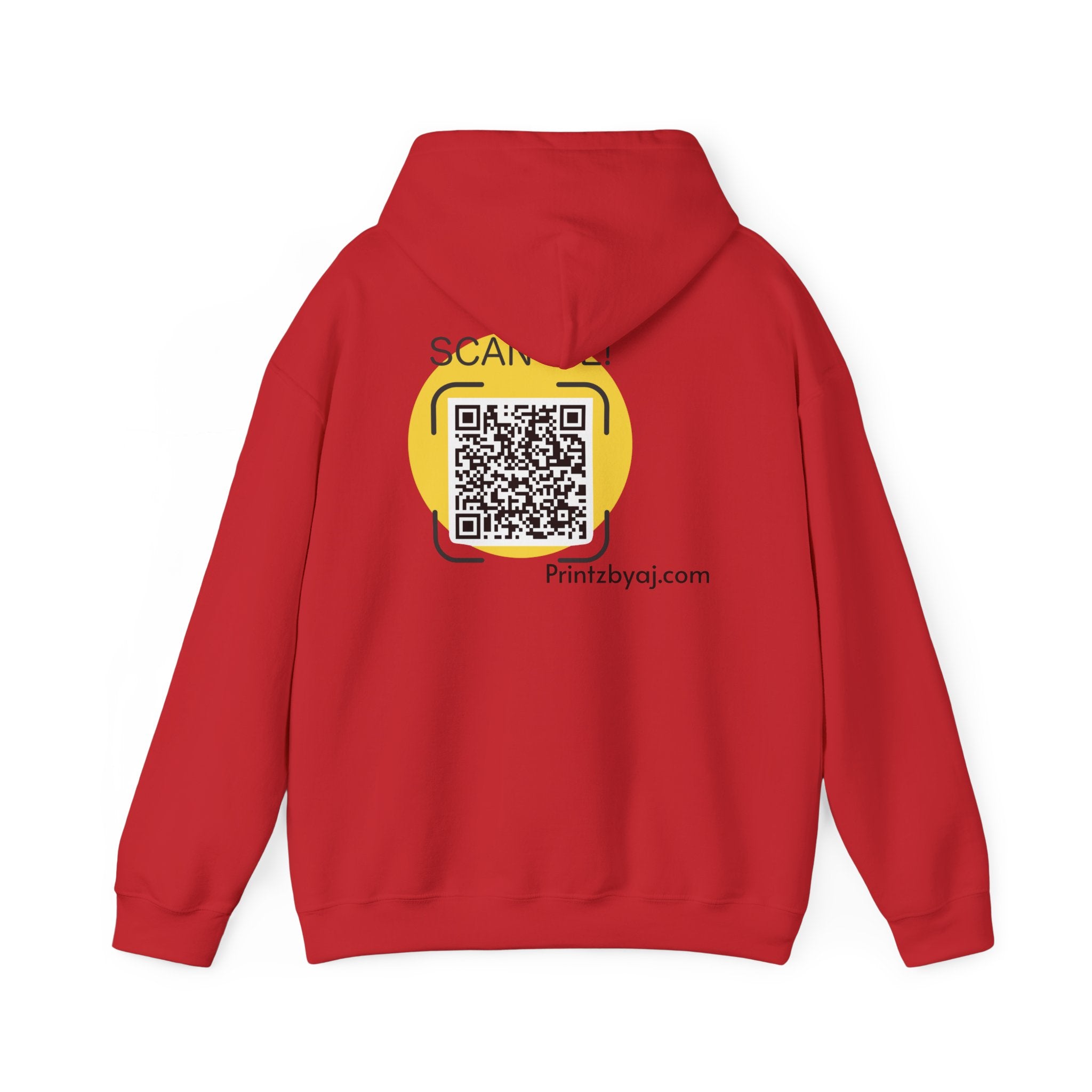 80's Mode Hoodie - Retro 1980s Script Pullover with Back QR Code