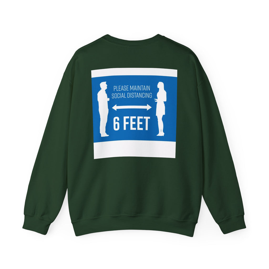 Crewneck Sweatshirt - "Anti Social Social Club" Front Logo & 6 Feet Social Distancing Back Graphic