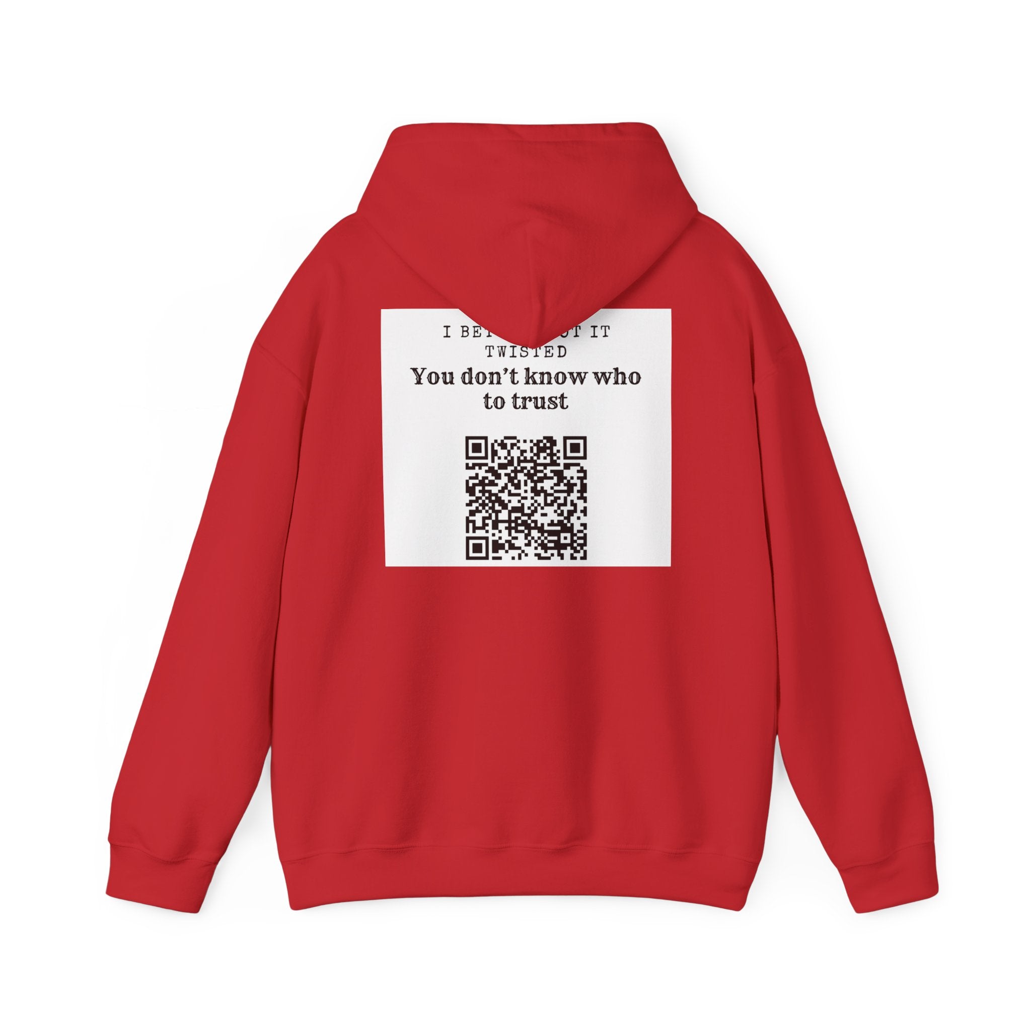 Hoodie — "All Eyez On Me" Angry Emoji Pullover with QR Code Back