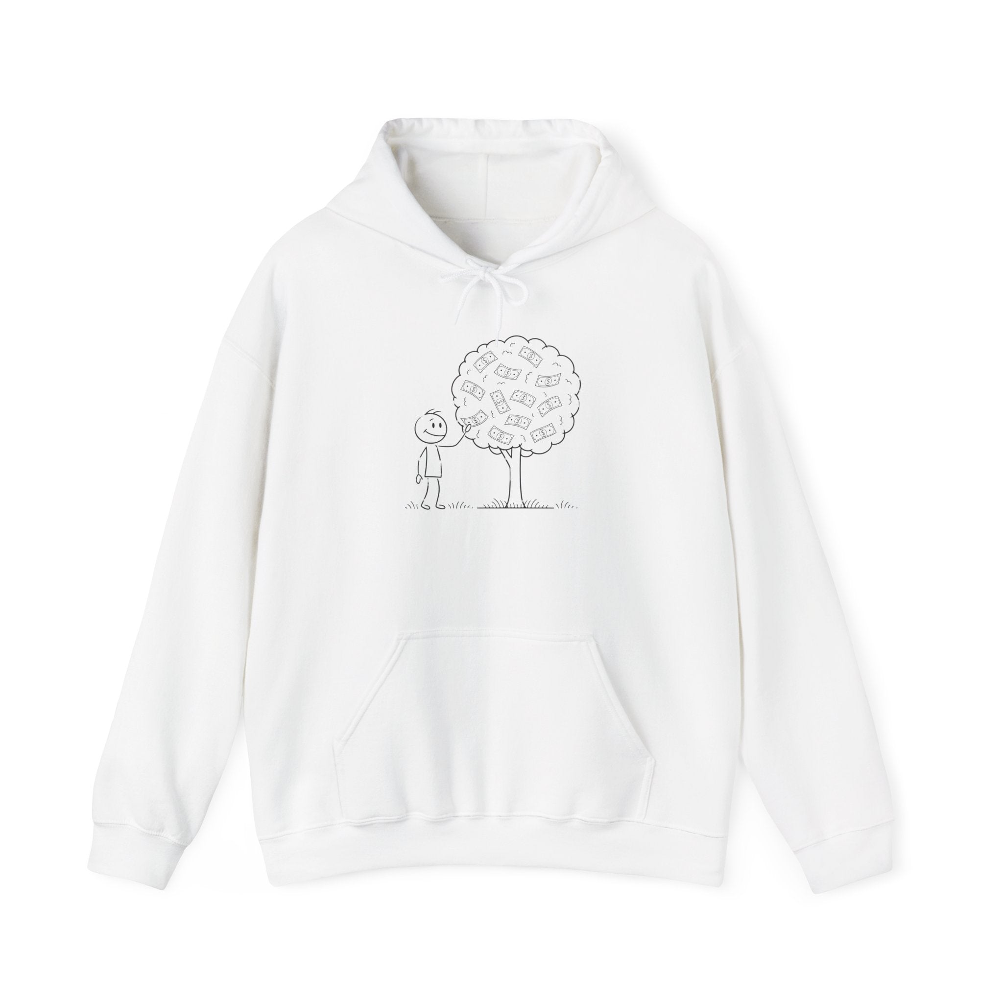 Hoodie — "Shade & Rest" QR Tree Sketch Hoodie