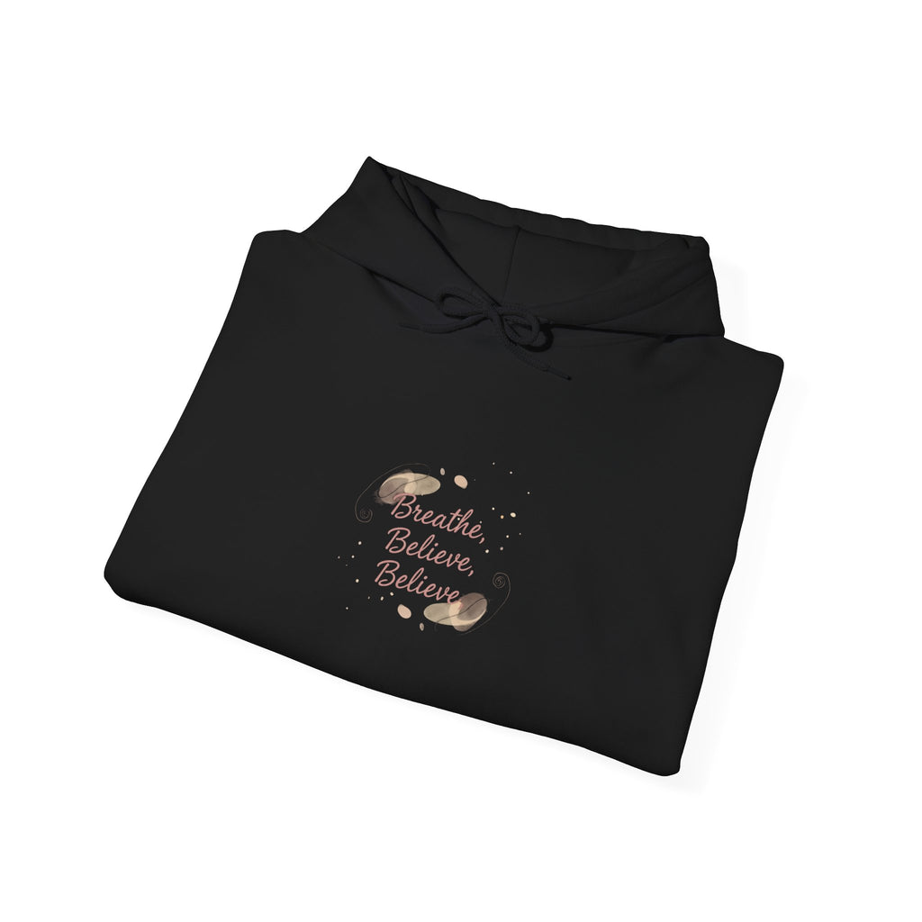 micro optimism hoodie | micro affirmation, encouragement quote art