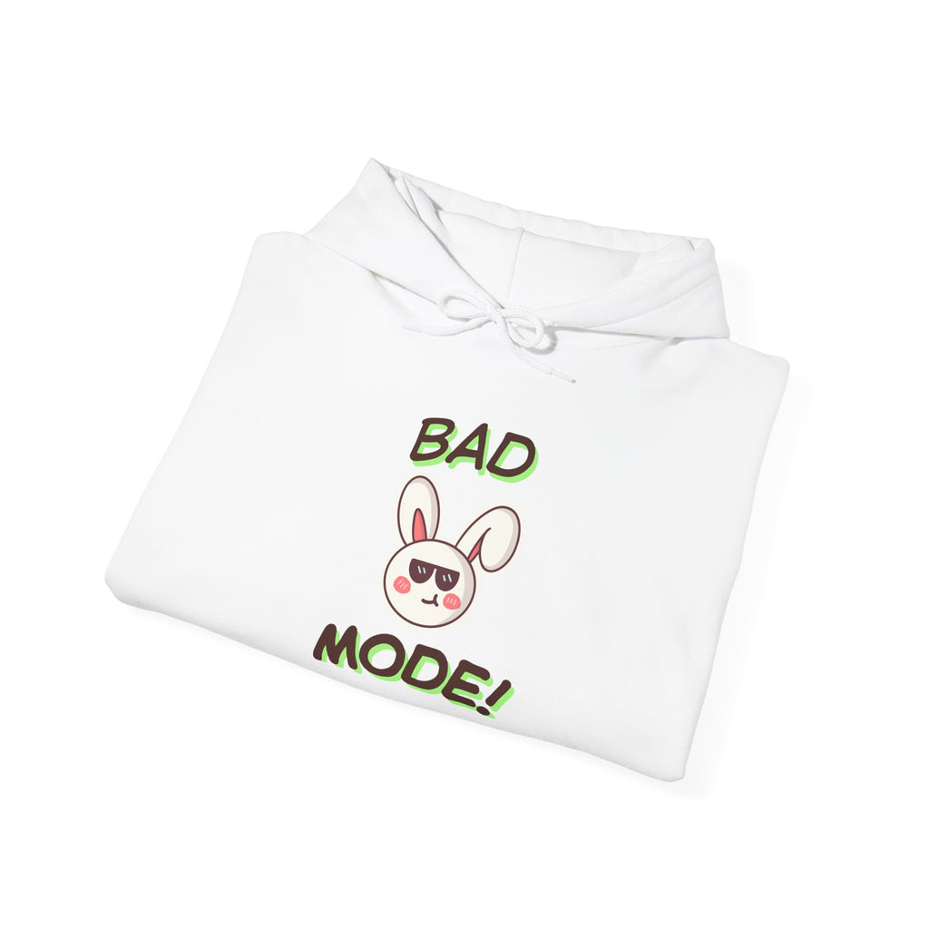 Bad "Bunny" Mode Hoodie — Cute Bunny 'Bad Mode!' Front + 'Scan Me' QR Back
