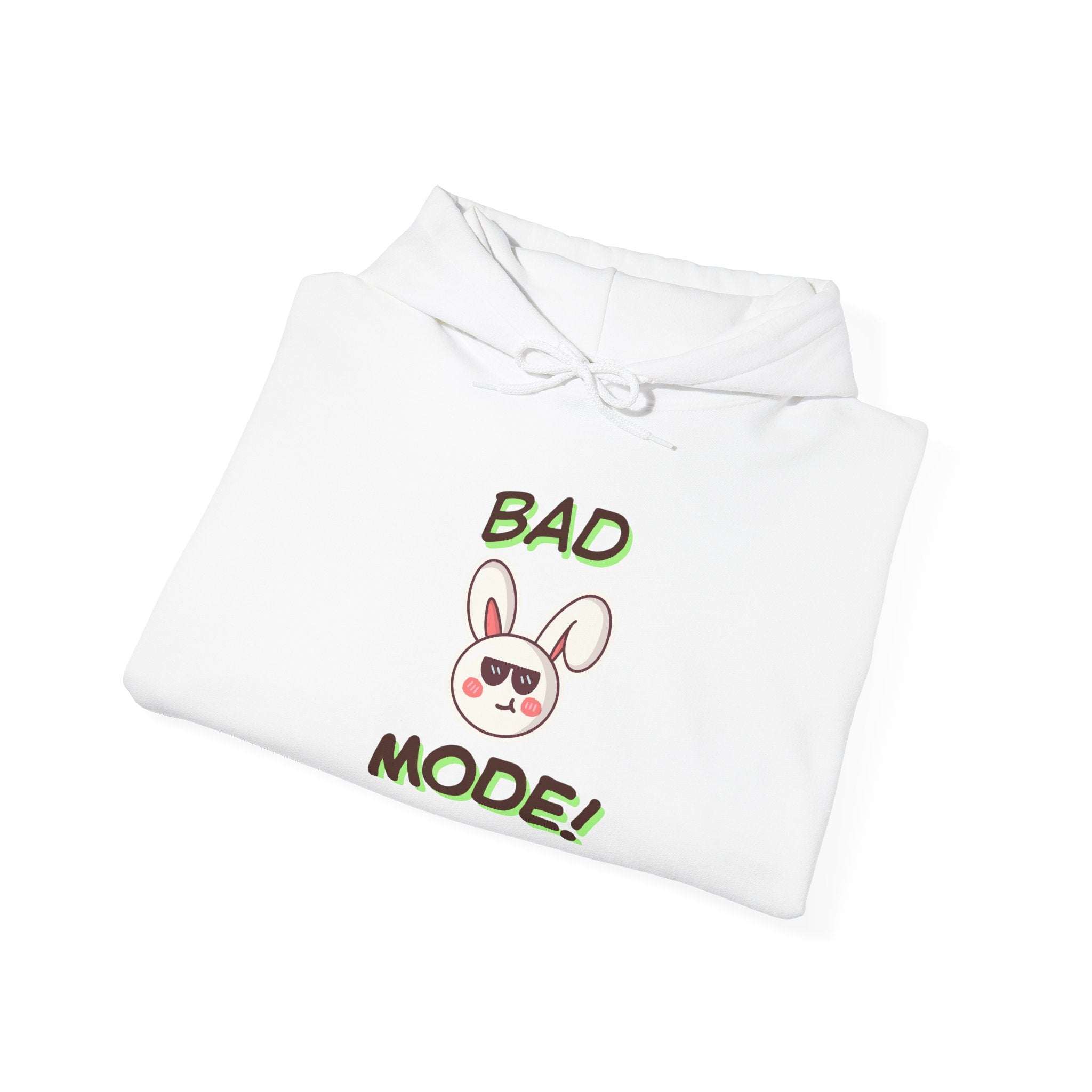 Bad "Bunny" Mode Hoodie — Cute Bunny 'Bad Mode!' Front + 'Scan Me' QR Back