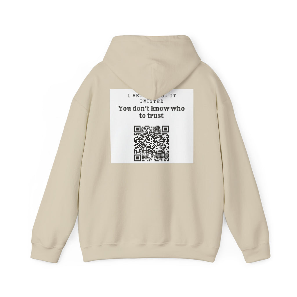 Hoodie — "All Eyez On Me" Angry Emoji Pullover with QR Code Back