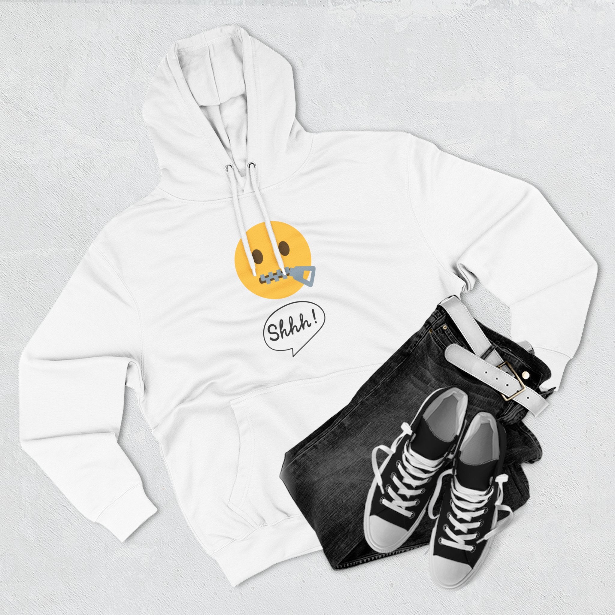 Hoodie — "Excuse Me?" QR Code Graphic Fleece Hoodie