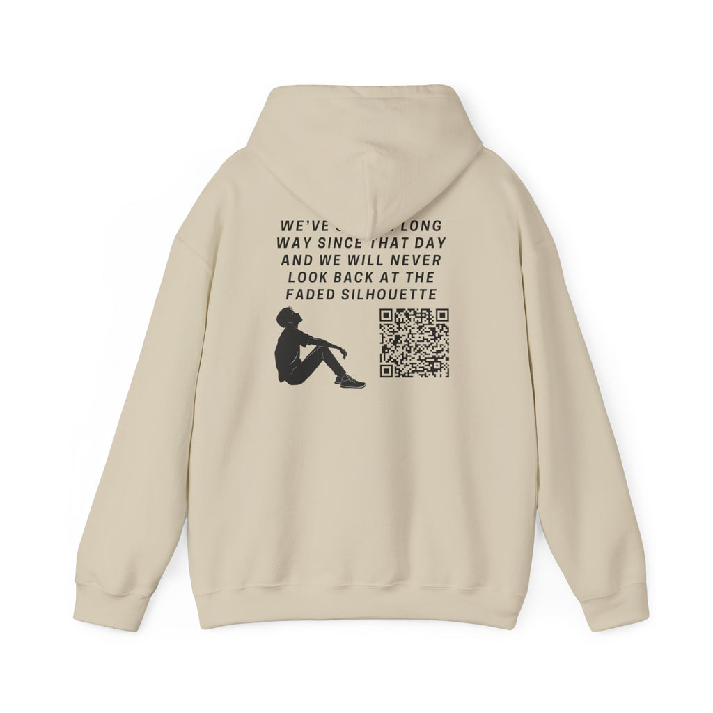Hoodie — "Press Play fast forward "Emoji Pullover with QR Code Back