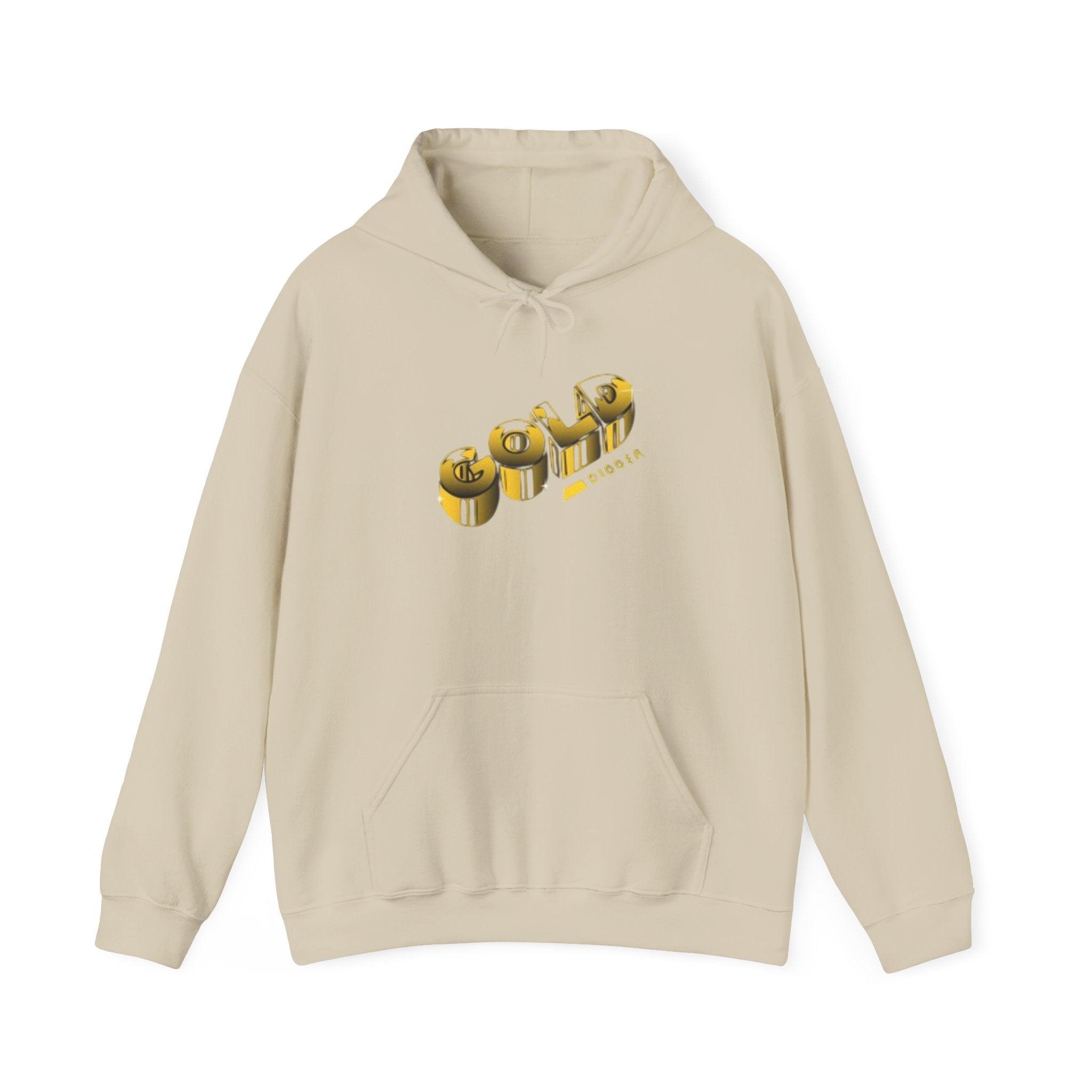 Graphic Hoodie — 3D Gold 'OWO' Design with QR Back Print