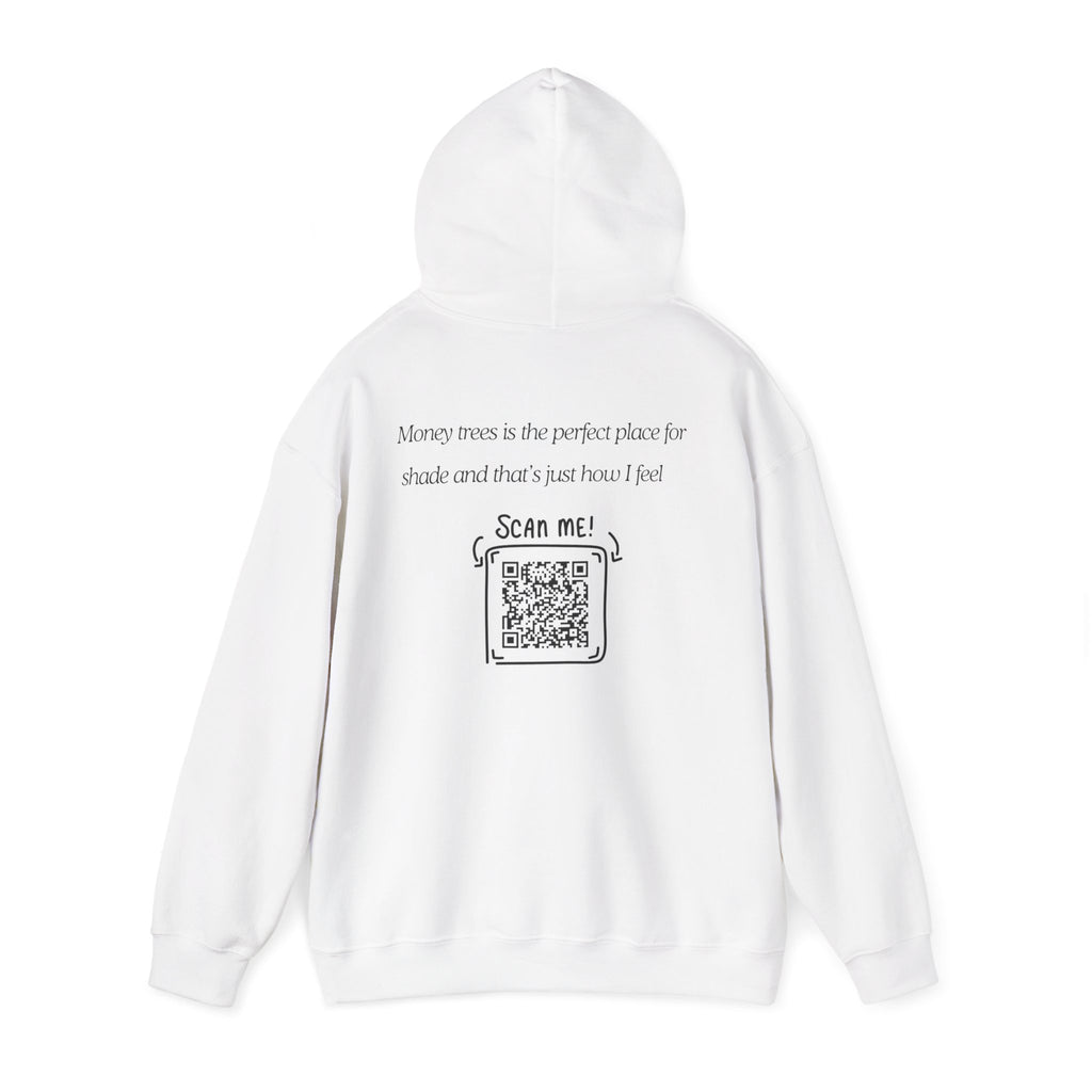 Hoodie — "Shade & Rest" QR Tree Sketch Hoodie