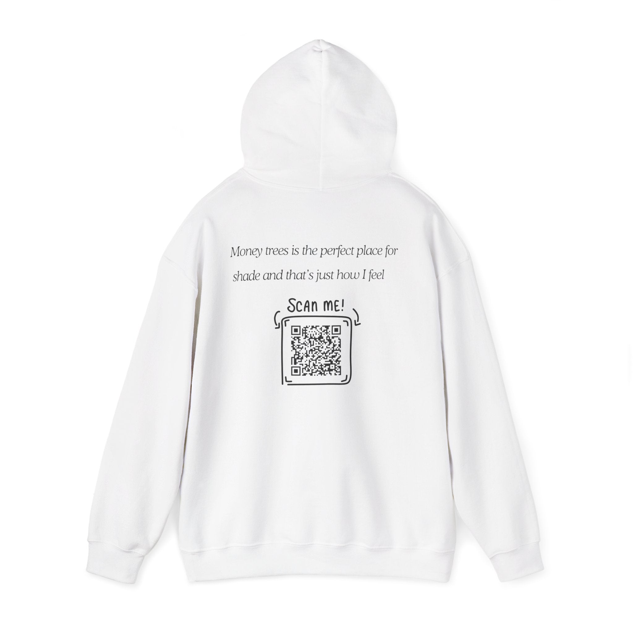 Hoodie — "Shade & Rest" QR Tree Sketch Hoodie