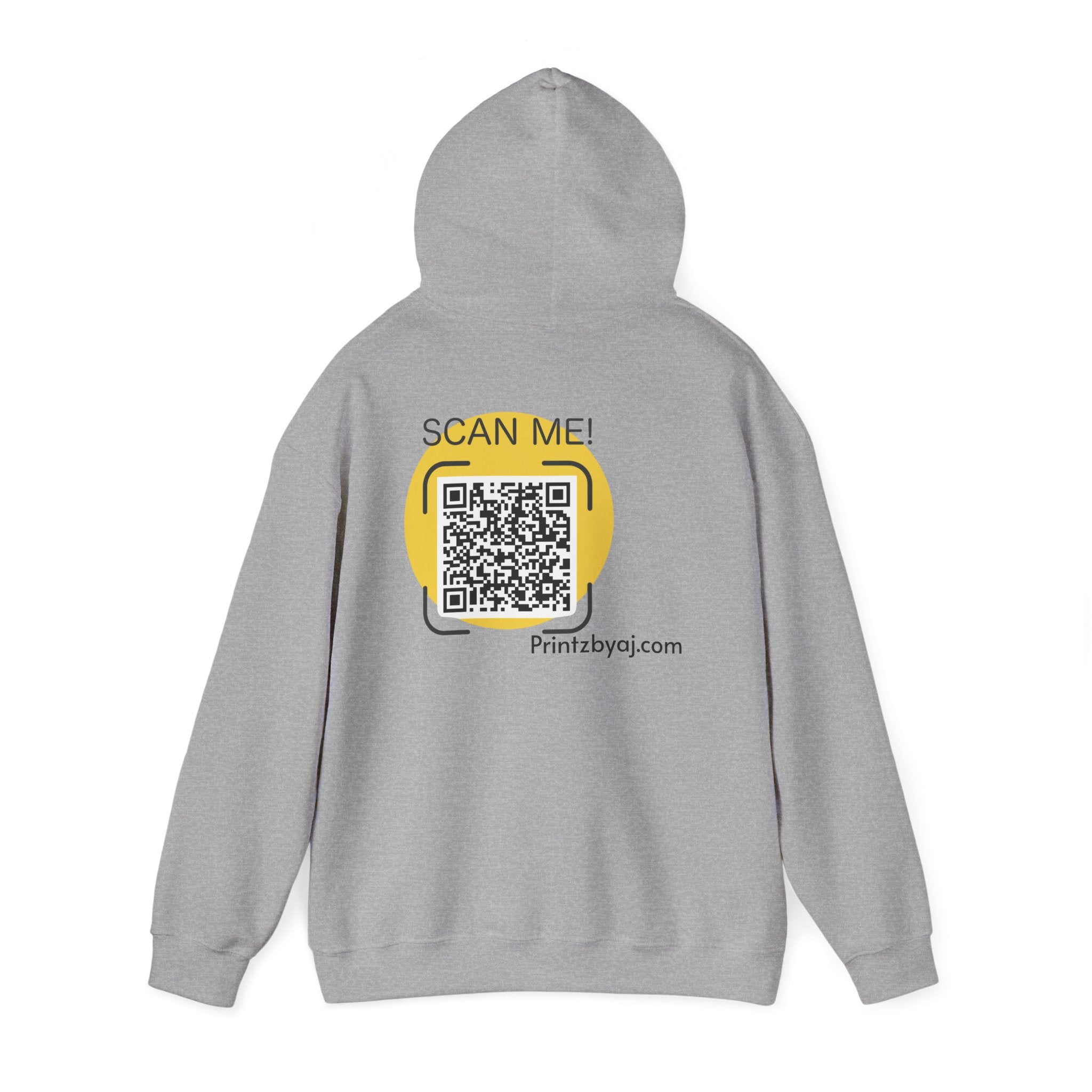 80's Mode Hoodie - Retro 1980s Script Pullover with Back QR Code