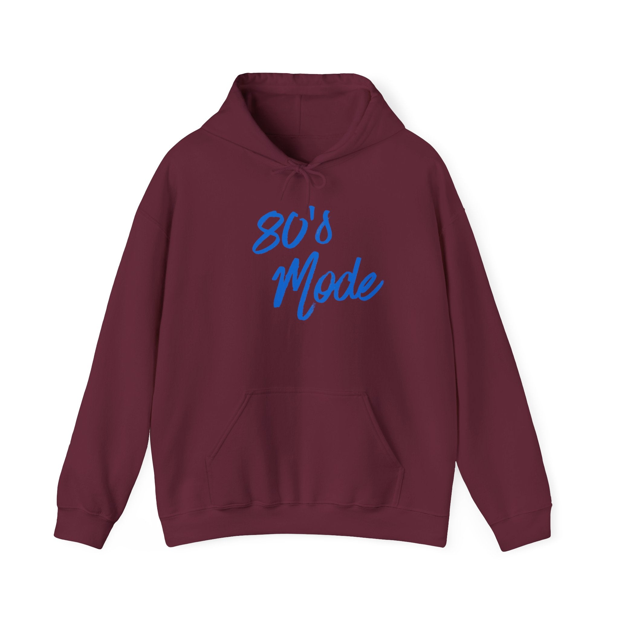 80's Mode Hoodie - Retro 1980s Script Pullover with Back QR Code