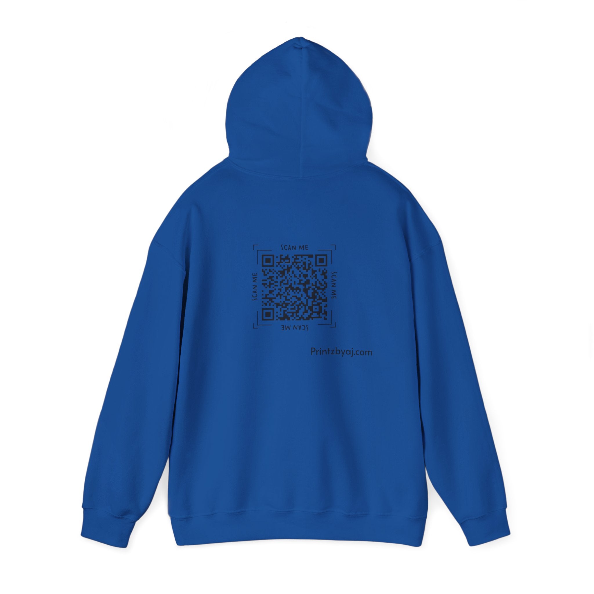 Beast Mode Emoji Hoodie with QR Code Back — Funny Gym Motivation Sweatshirt