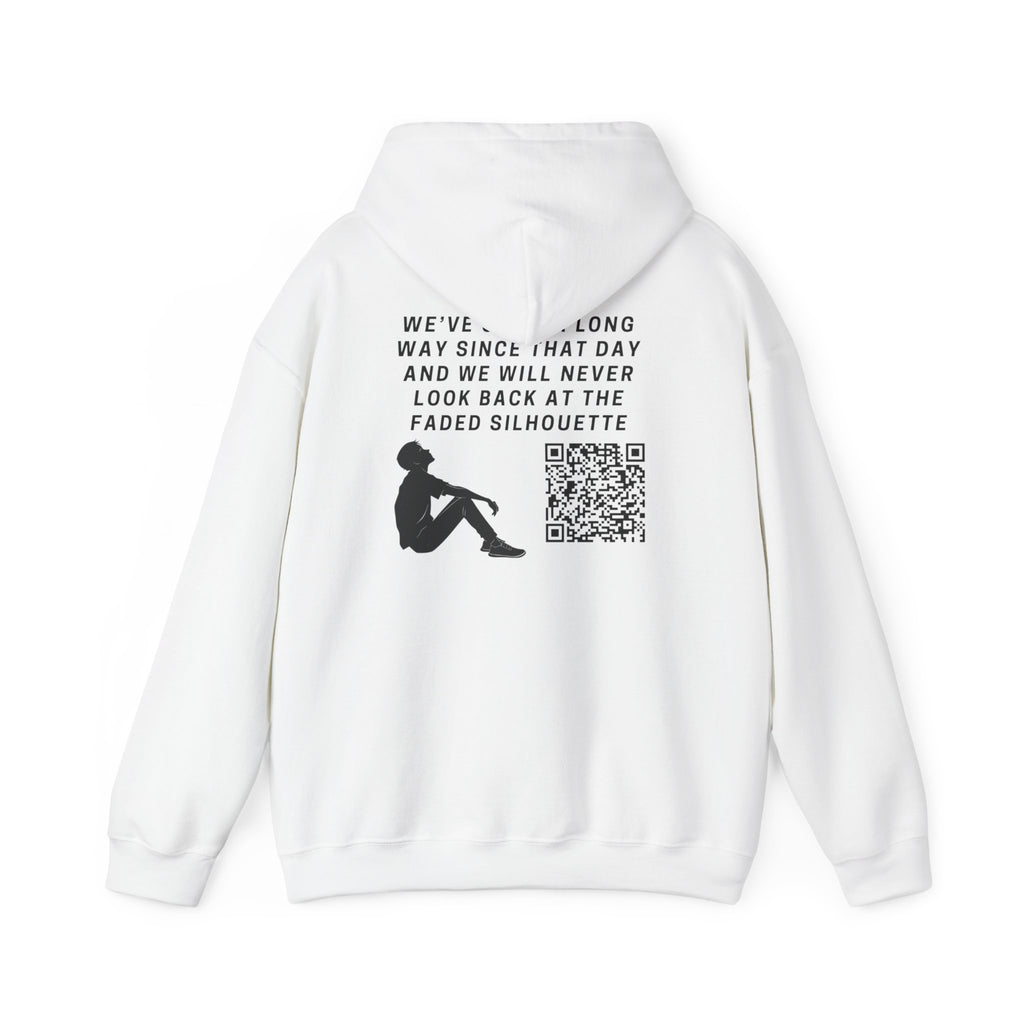 Hoodie — "Press Play fast forward "Emoji Pullover with QR Code Back